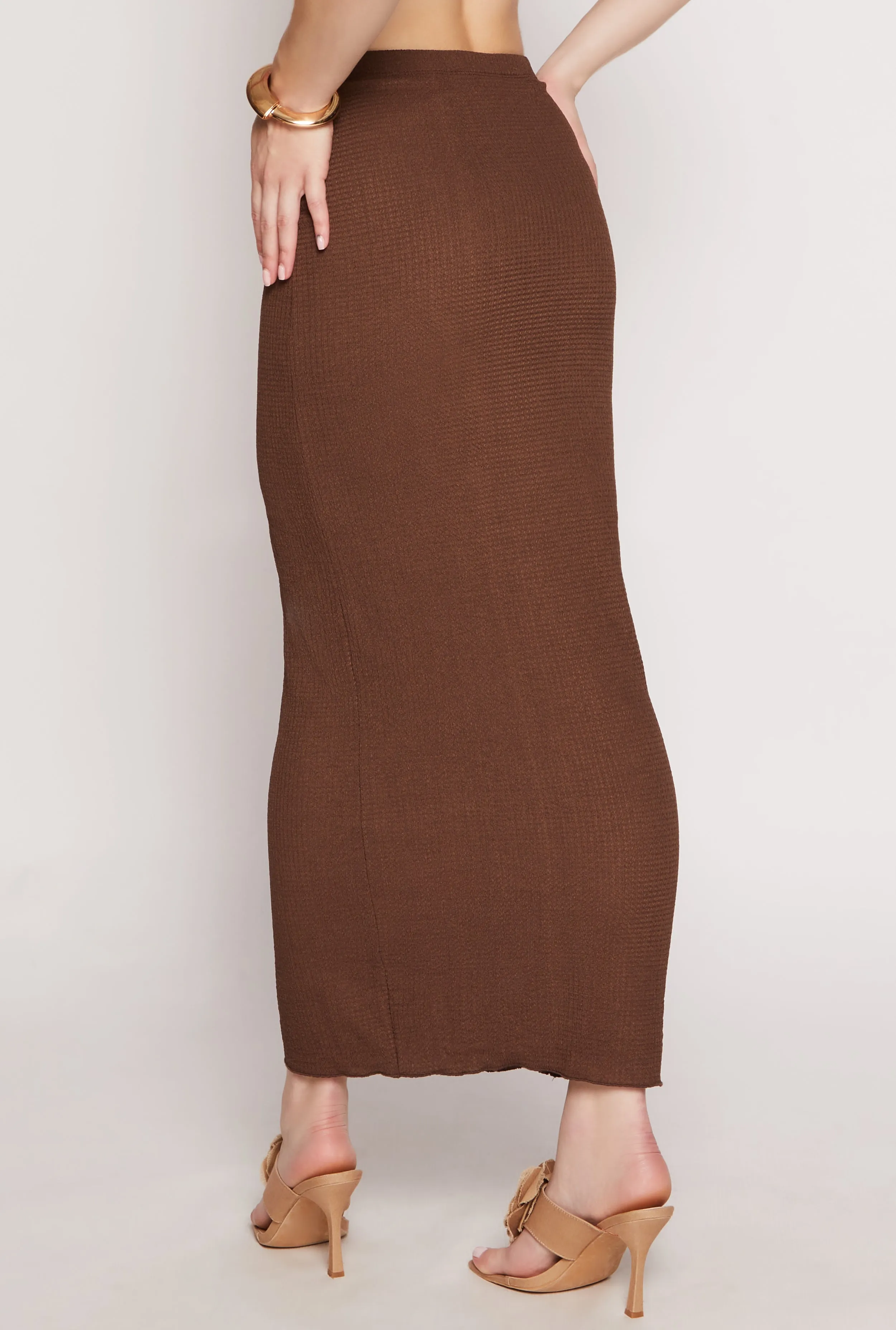 Almost Famous Textured Knit Maxi Pencil Skirt sold by Rainbow product image thumbnail 3