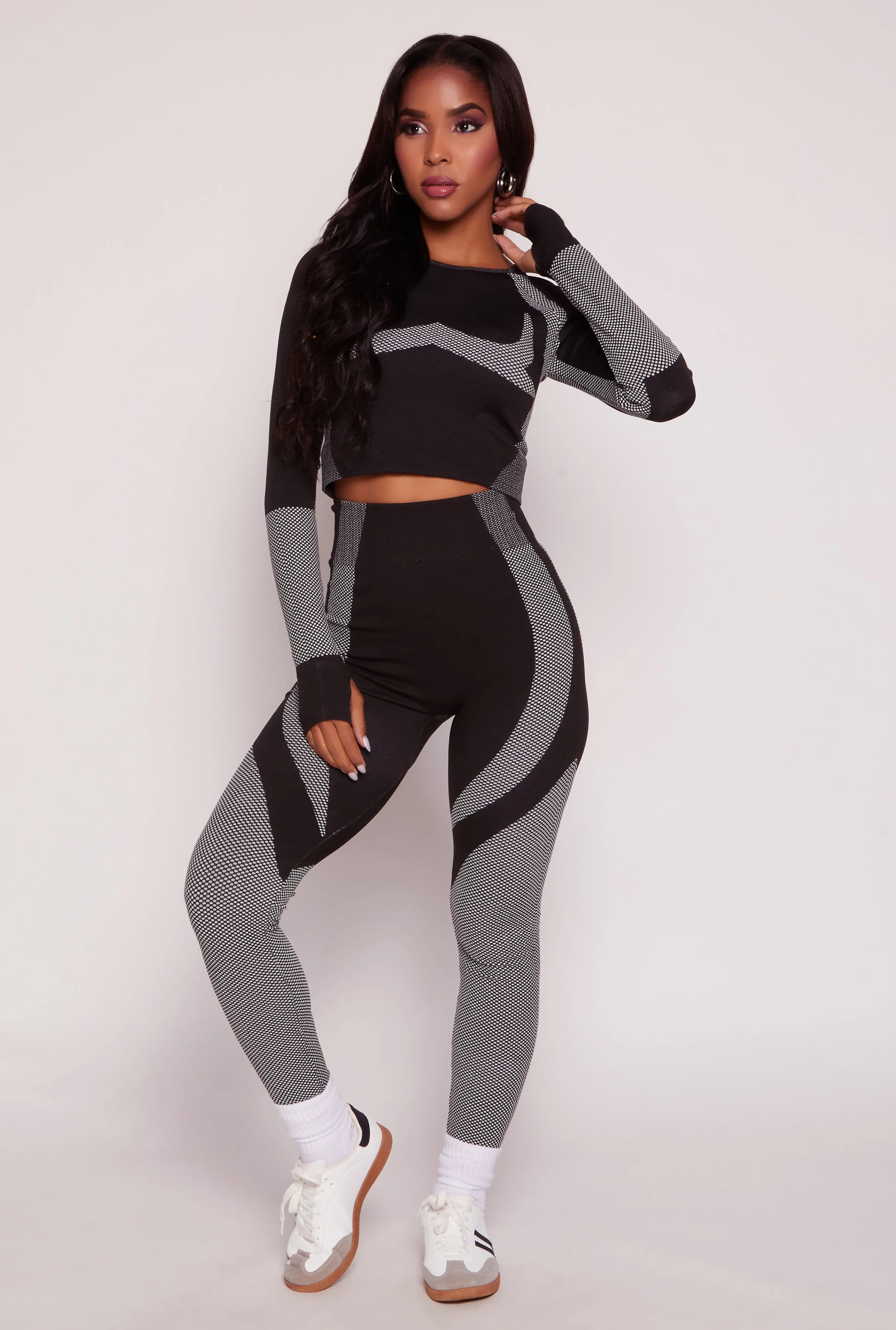 Seamless Color Block Long Sleeve Top sold by Rainbow product image thumbnail 2