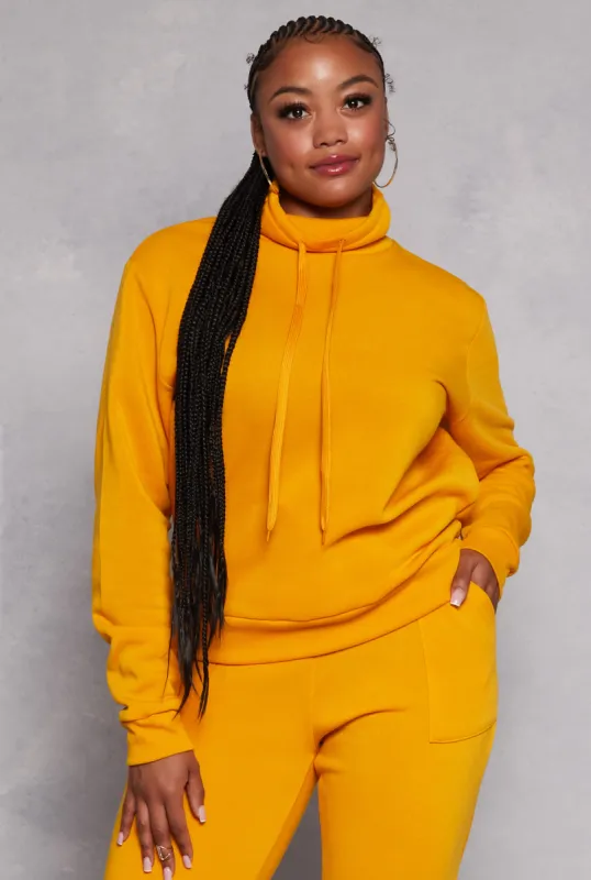 Plus Size Funnel Neck Sweatshirt sold by Rainbow
