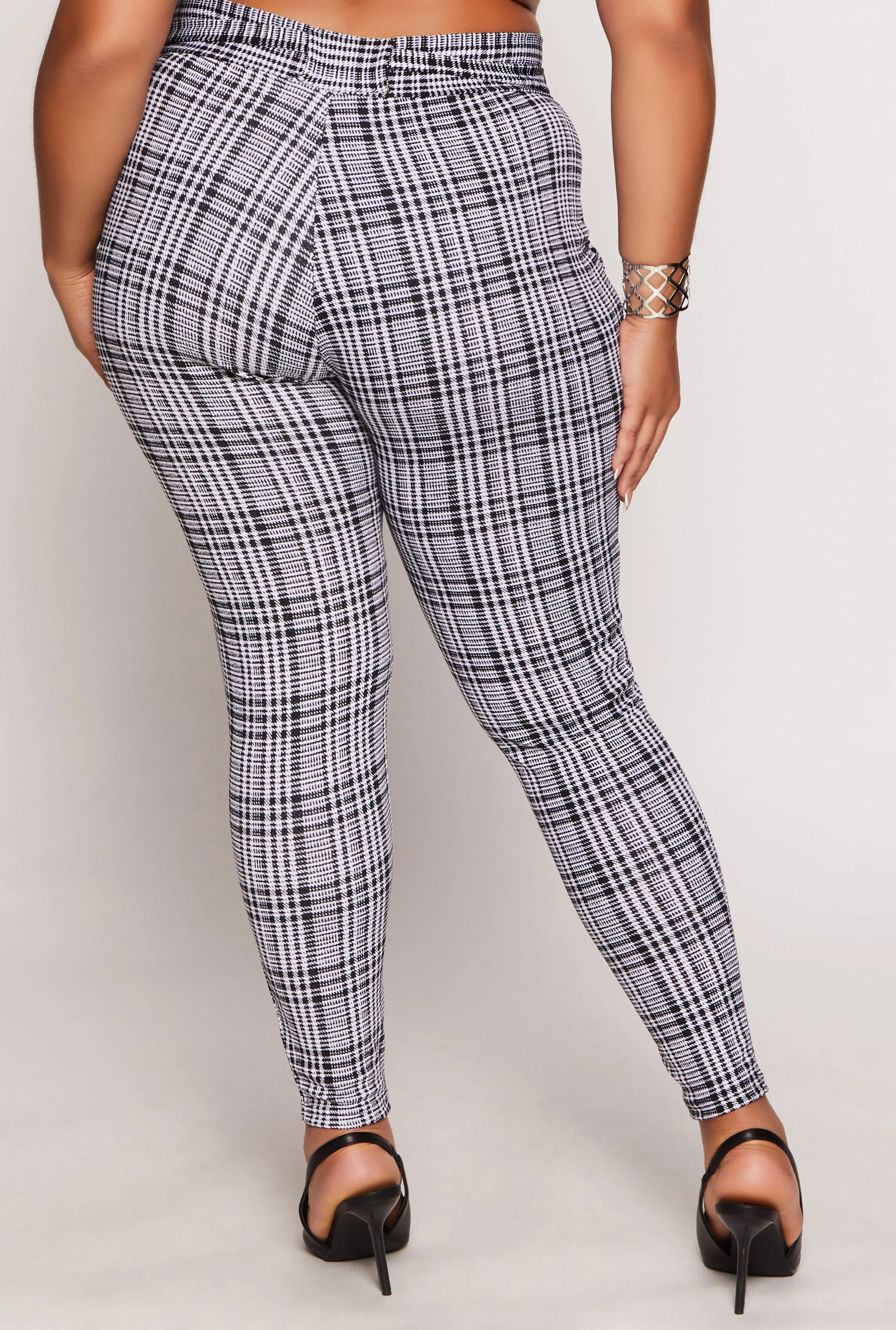 Plus Size Plaid Tie Waist Belted Dress Pants sold by Rainbow product image thumbnail 3