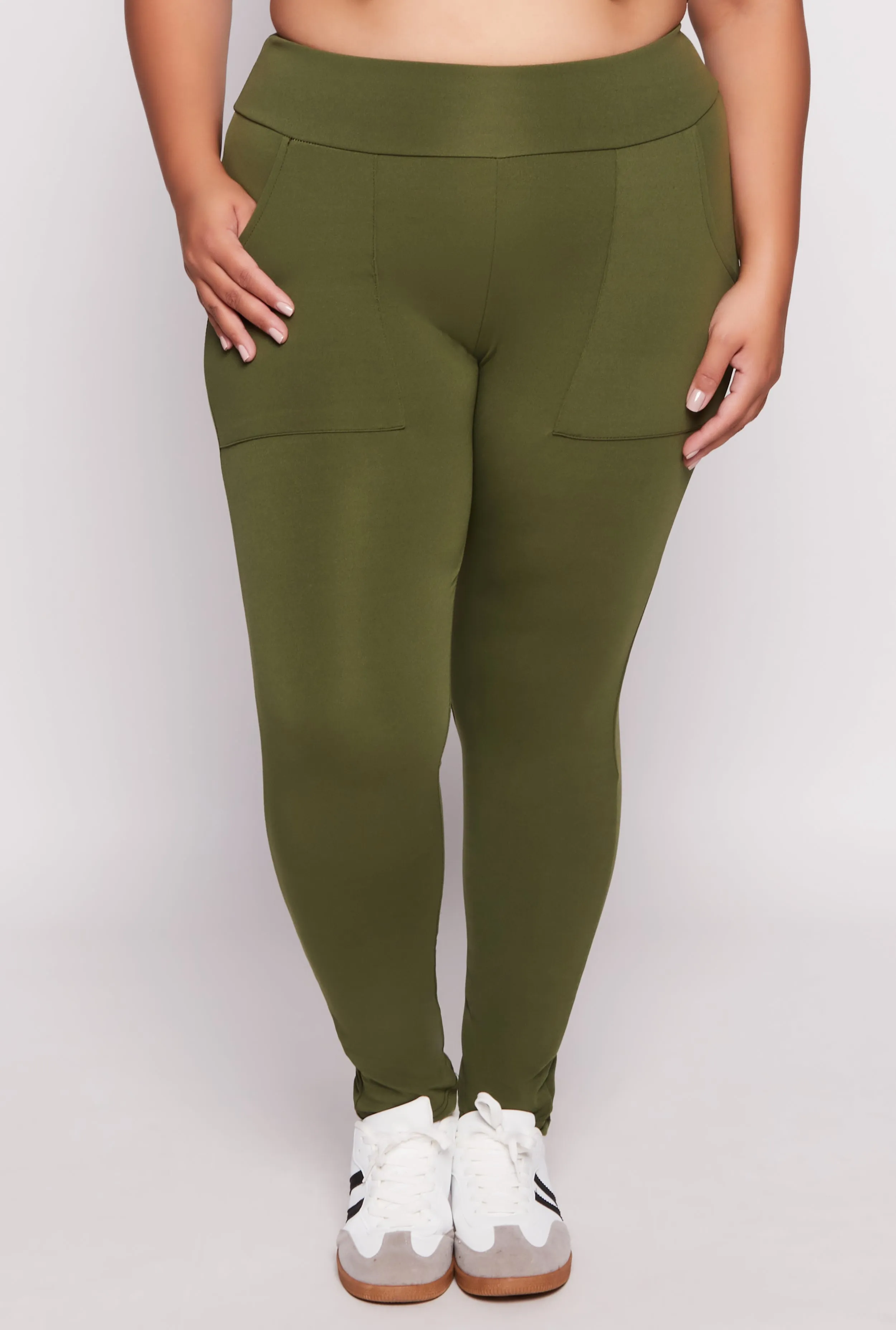 Plus Size High Waist Pocket Leggings sold by Rainbow product image thumbnail 2