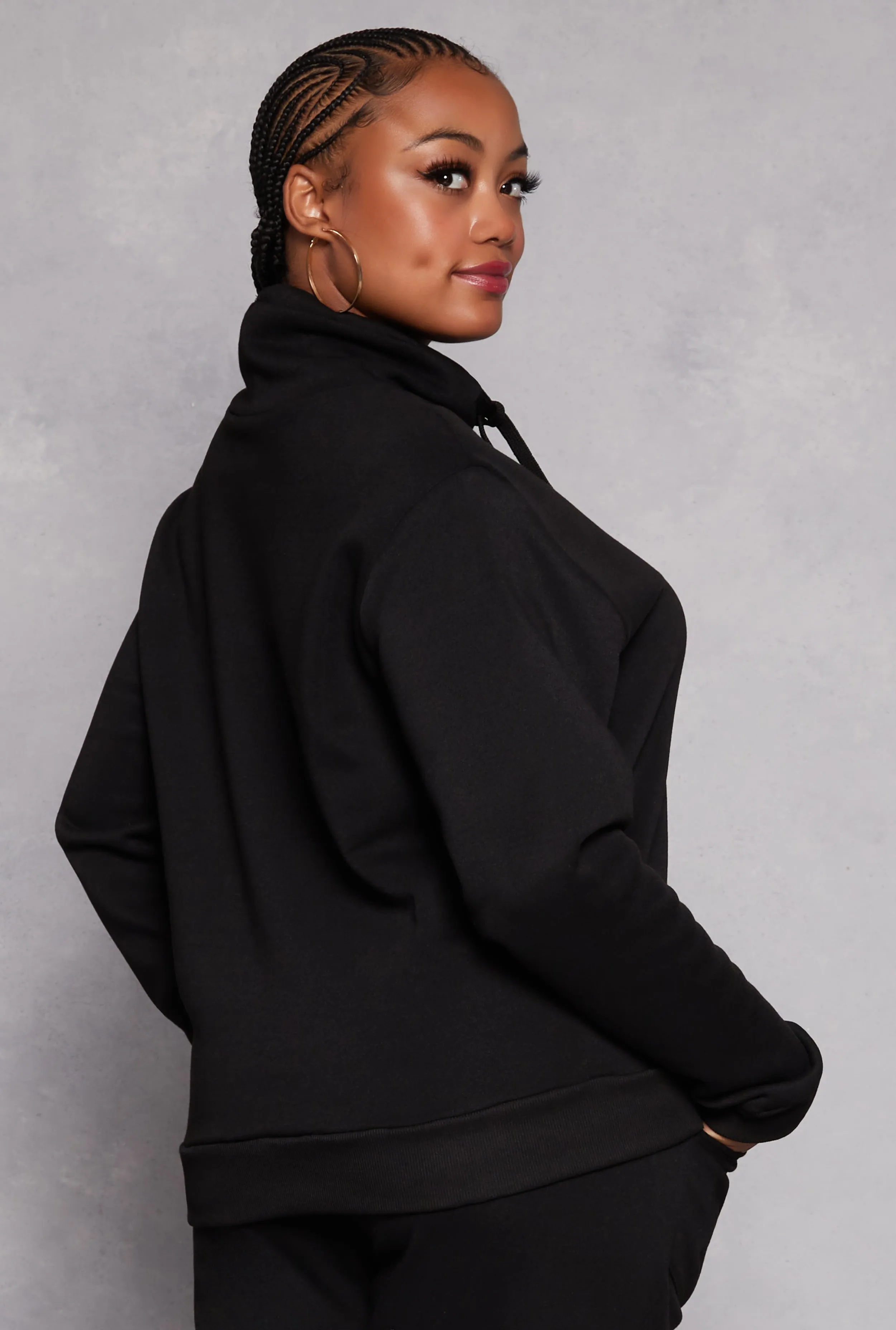 Plus Size Funnel Neck Sweatshirt sold by Rainbow product image thumbnail 3