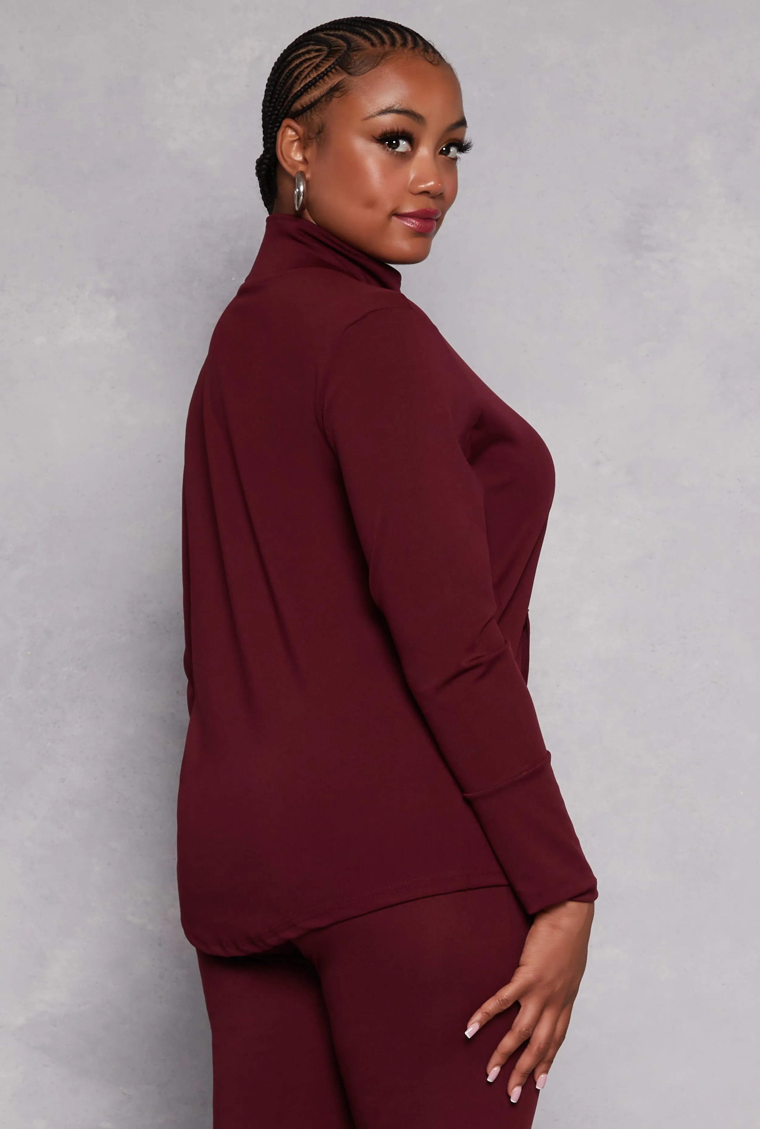 Plus Size Mock Neck Track Jacket sold by Rainbow product image thumbnail 3
