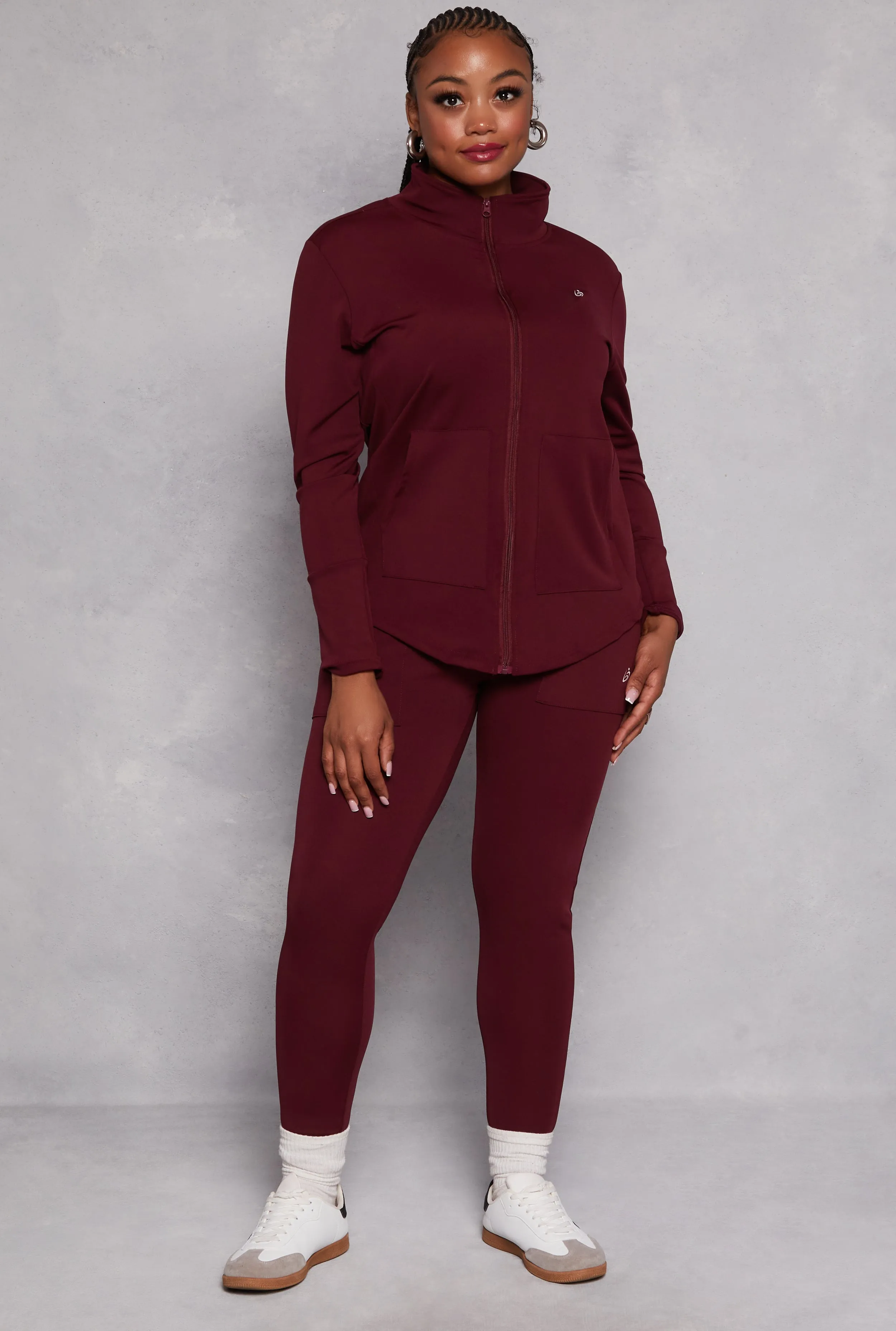 Plus Size Mock Neck Track Jacket sold by Rainbow product image thumbnail 2