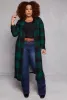 Plus Size Plaid Open Front Duster sold by Rainbow