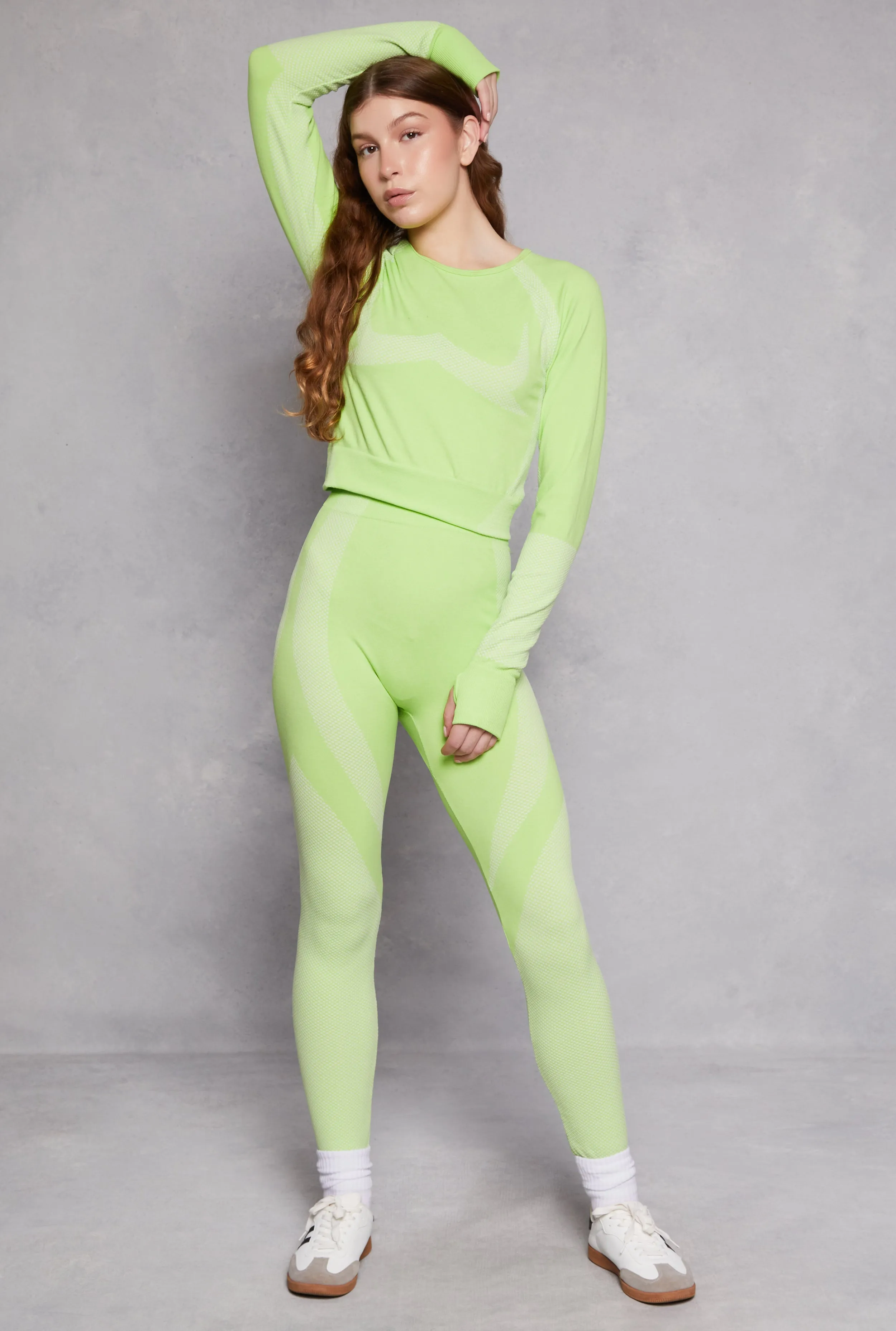 Seamless Color Block Long Sleeve Top sold by Rainbow product image thumbnail 2