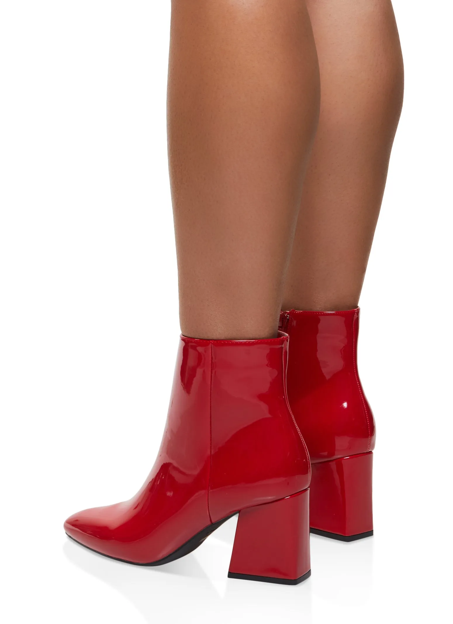 Pointed Toe Mid Block Heel Booties sold by Rainbow product image thumbnail 3