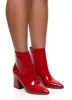 Pointed Toe Mid Block Heel Booties sold by Rainbow