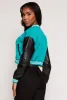 B Initial Chenille Patch Cropped Varsity Jacket sold by Rainbow