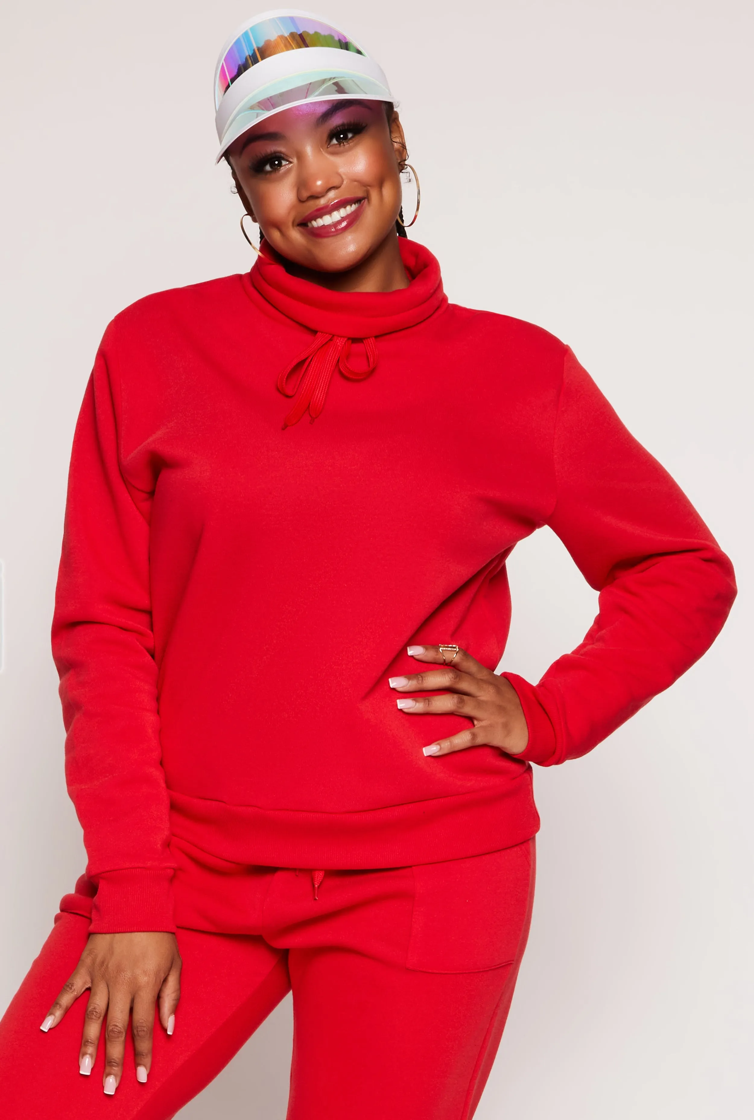 Plus Size Funnel Neck Sweatshirt sold by Rainbow
