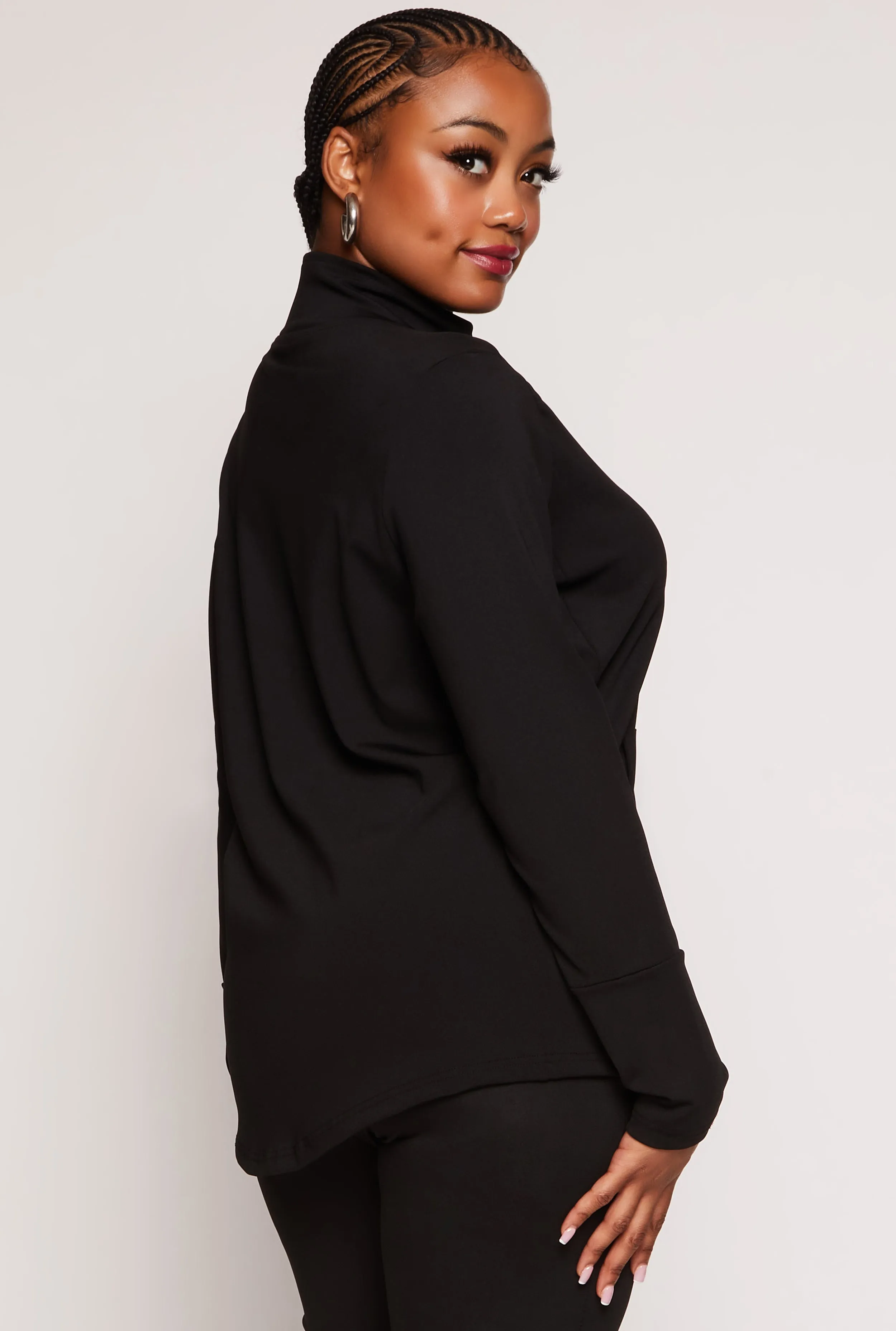 Plus Size Mock Neck Track Jacket sold by Rainbow product image thumbnail 3