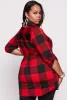 Plus Size Buffalo Plaid Half Zip Tunic Top sold by Rainbow