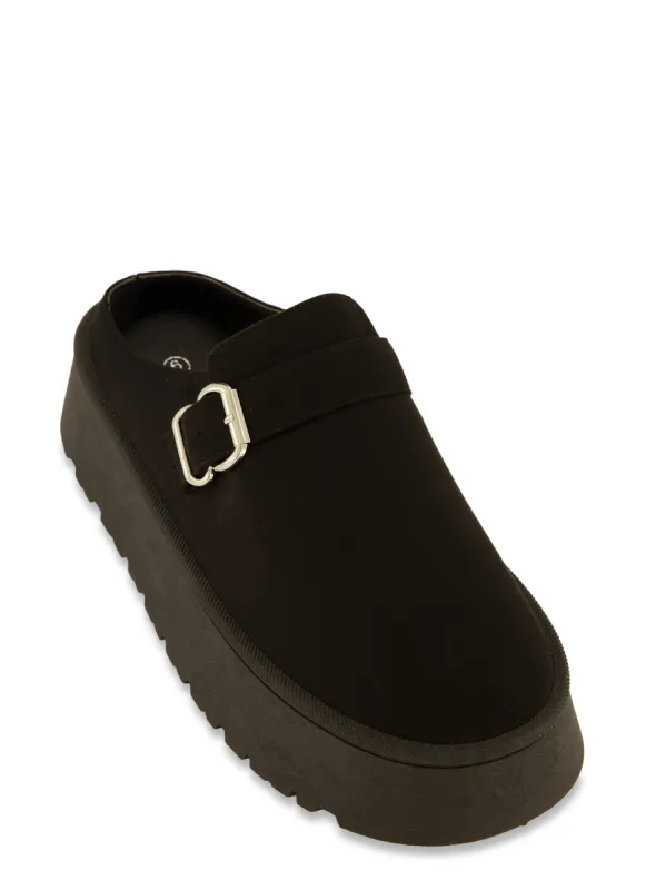 Buckle Platform Clogs sold by Rainbow