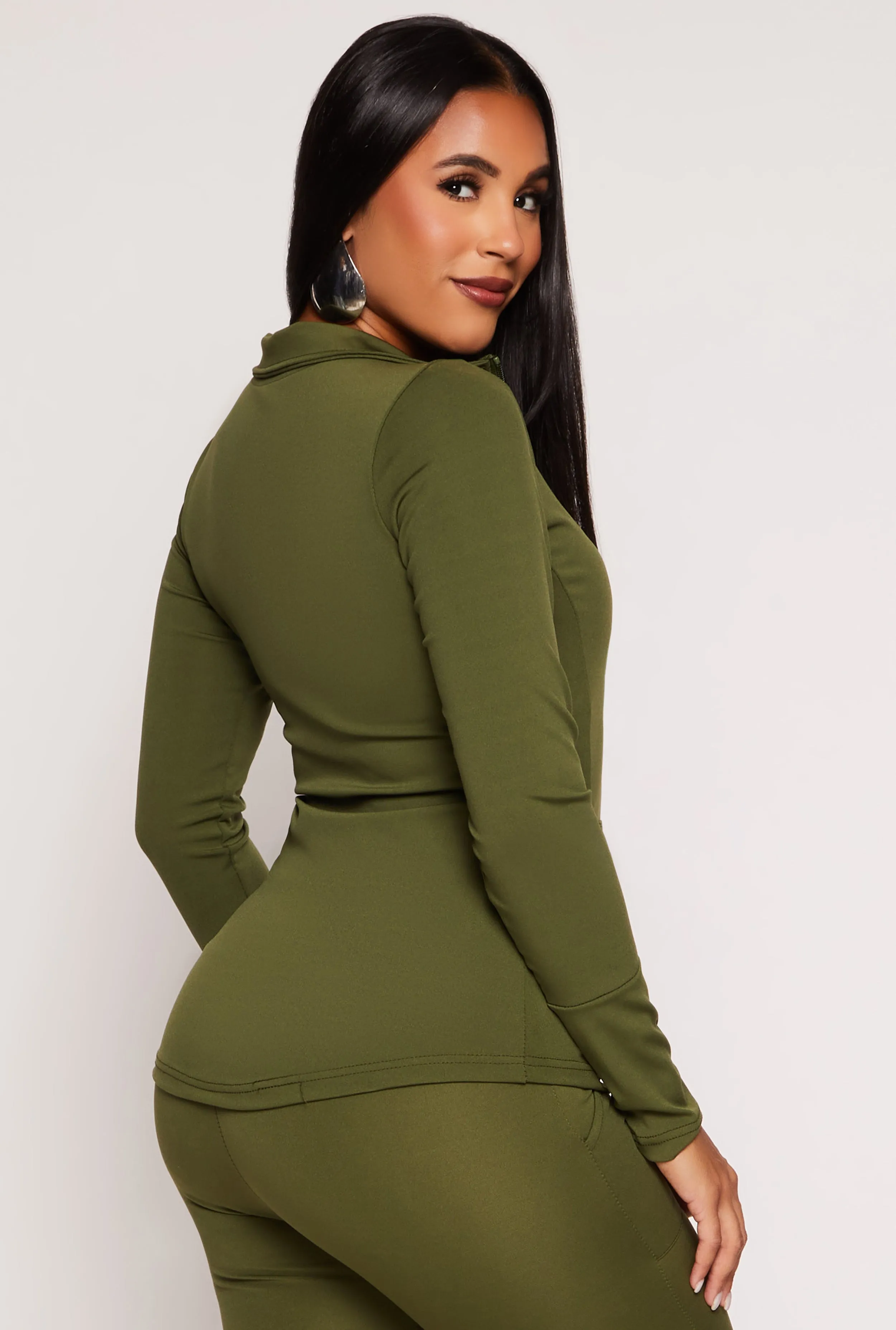 Zip Front Mock Neck Track Jacket sold by Rainbow product image thumbnail 3