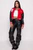 B Initial Chenille Patch Cropped Varsity Jacket sold by Rainbow