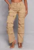 Stretch High Waisted Wide Leg Cargo Pants sold by Rainbow