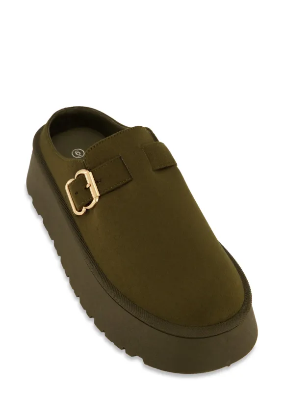 Buckle Platform Clogs sold by Rainbow