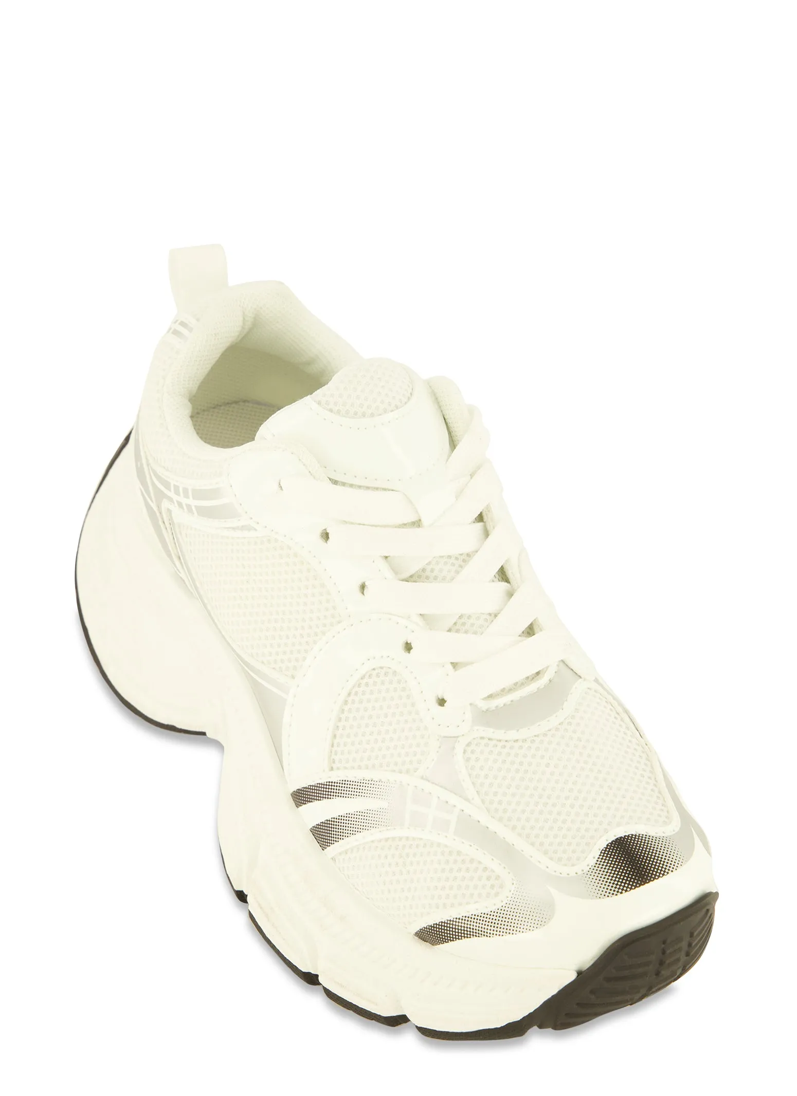 Chunky Sole Contrast Lace Up Sneakers sold by Rainbow
