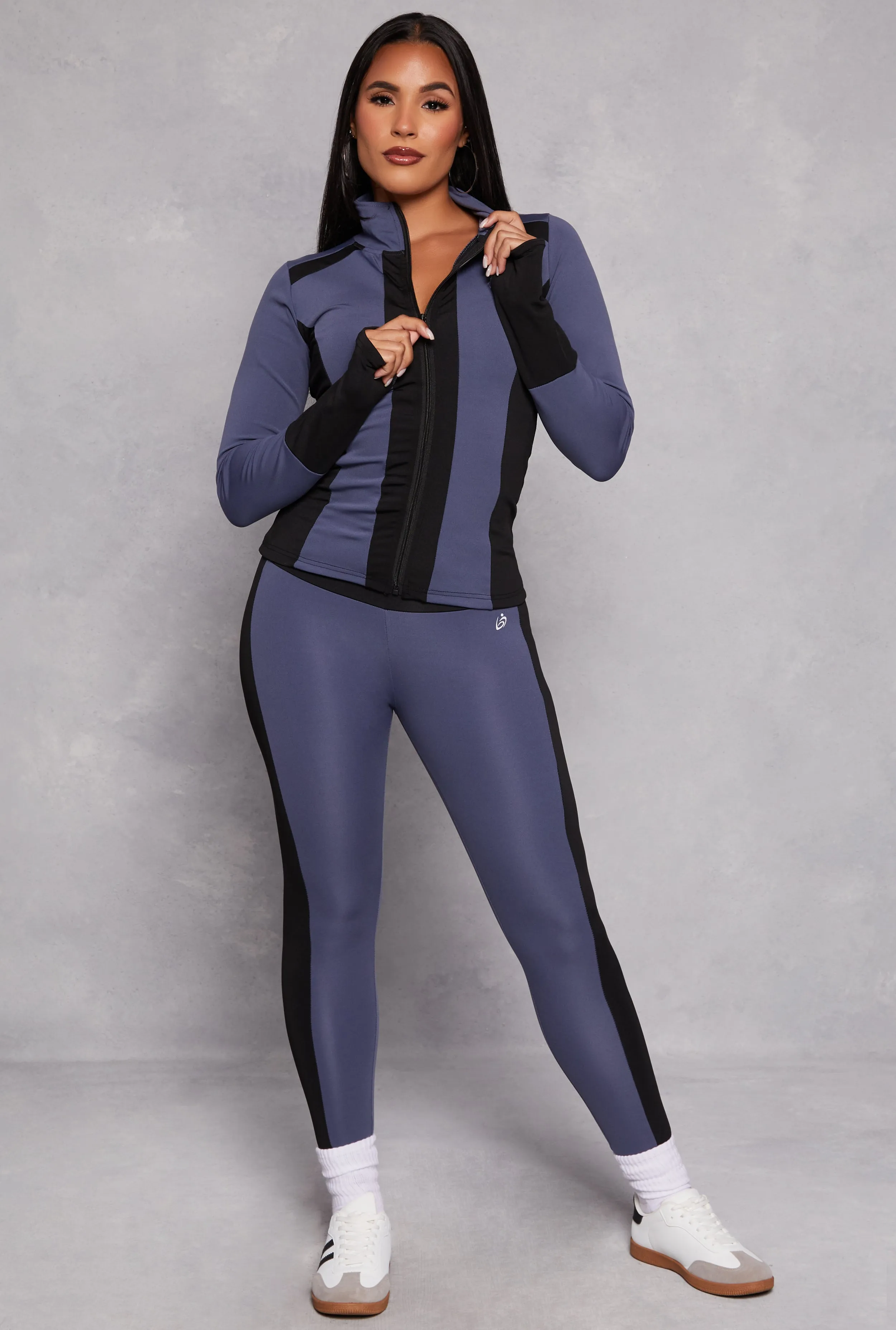 Color Blocked Zip Front Track Jacket sold by Rainbow product image thumbnail 2