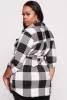 Plus Size Buffalo Plaid Half Zip Tunic Top sold by Rainbow