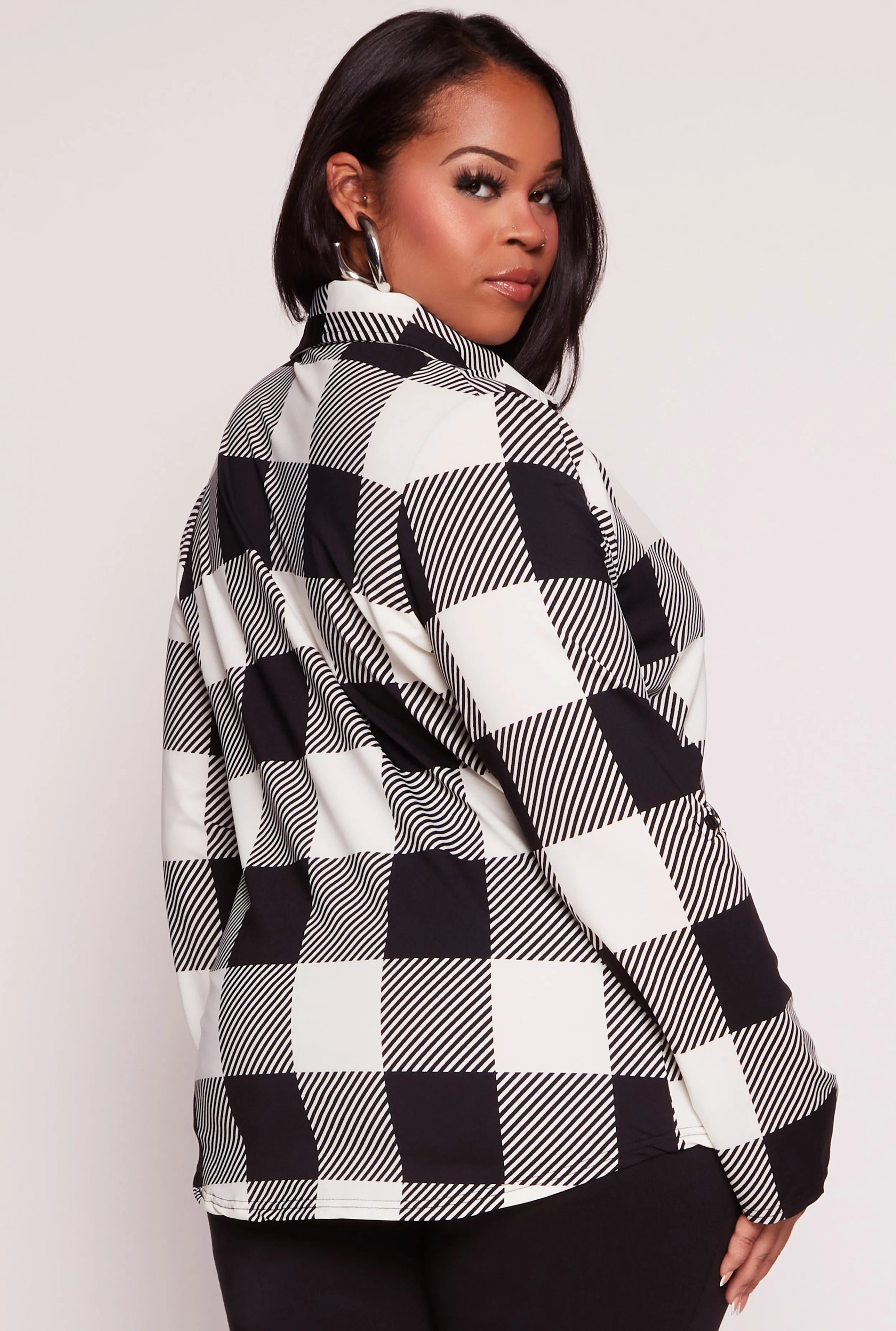 Plus Size Buffalo Plaid Shirt sold by Rainbow product image thumbnail 3