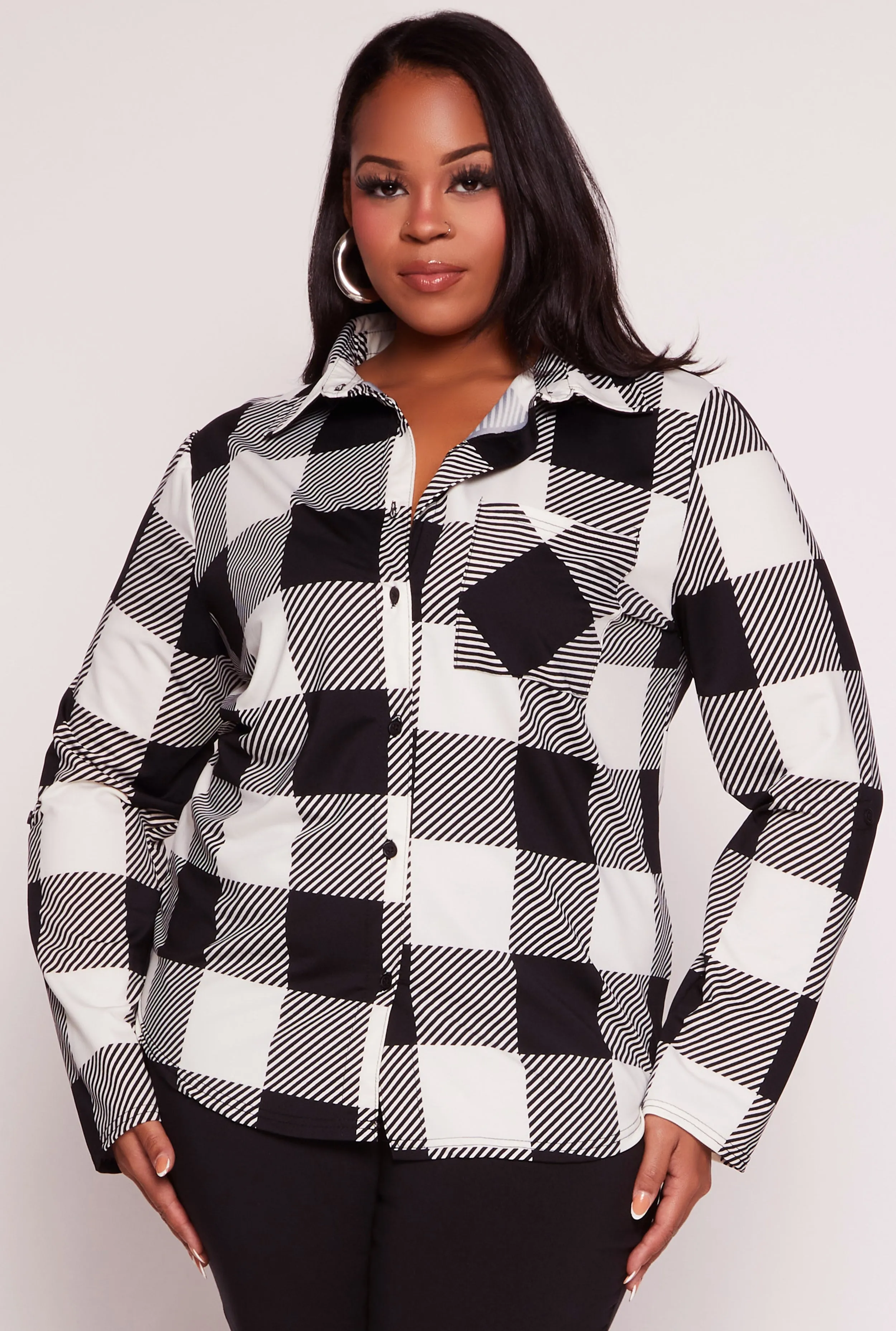 Plus Size Buffalo Plaid Shirt sold by Rainbow