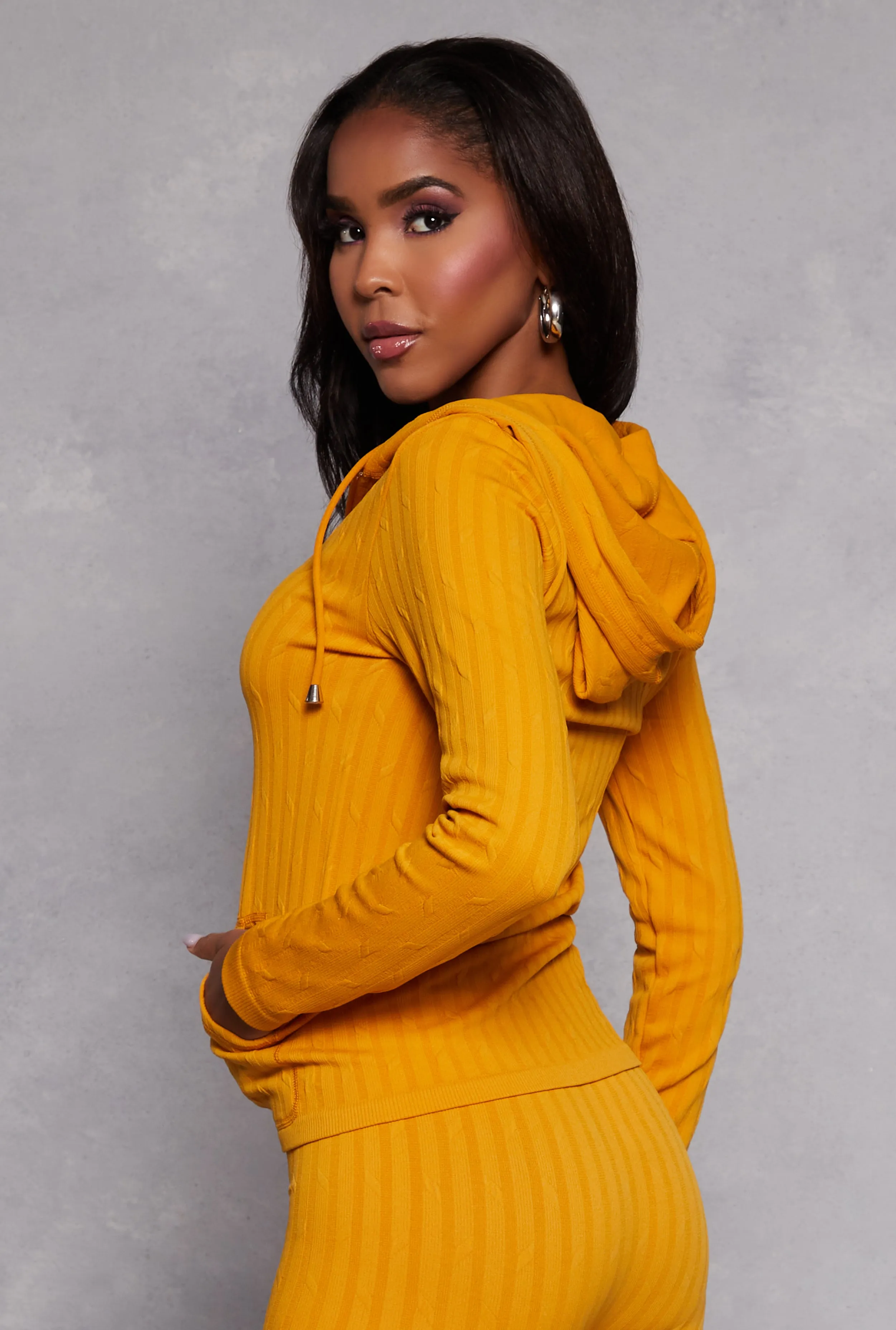 Seamless Shadow Stripe Zip Hooded Top sold by Rainbow product image thumbnail 3