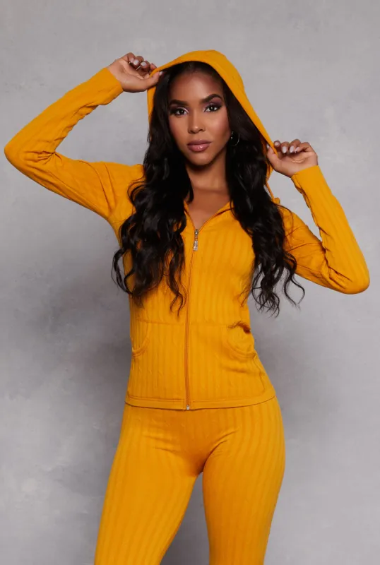 Seamless Shadow Stripe Zip Hooded Top sold by Rainbow