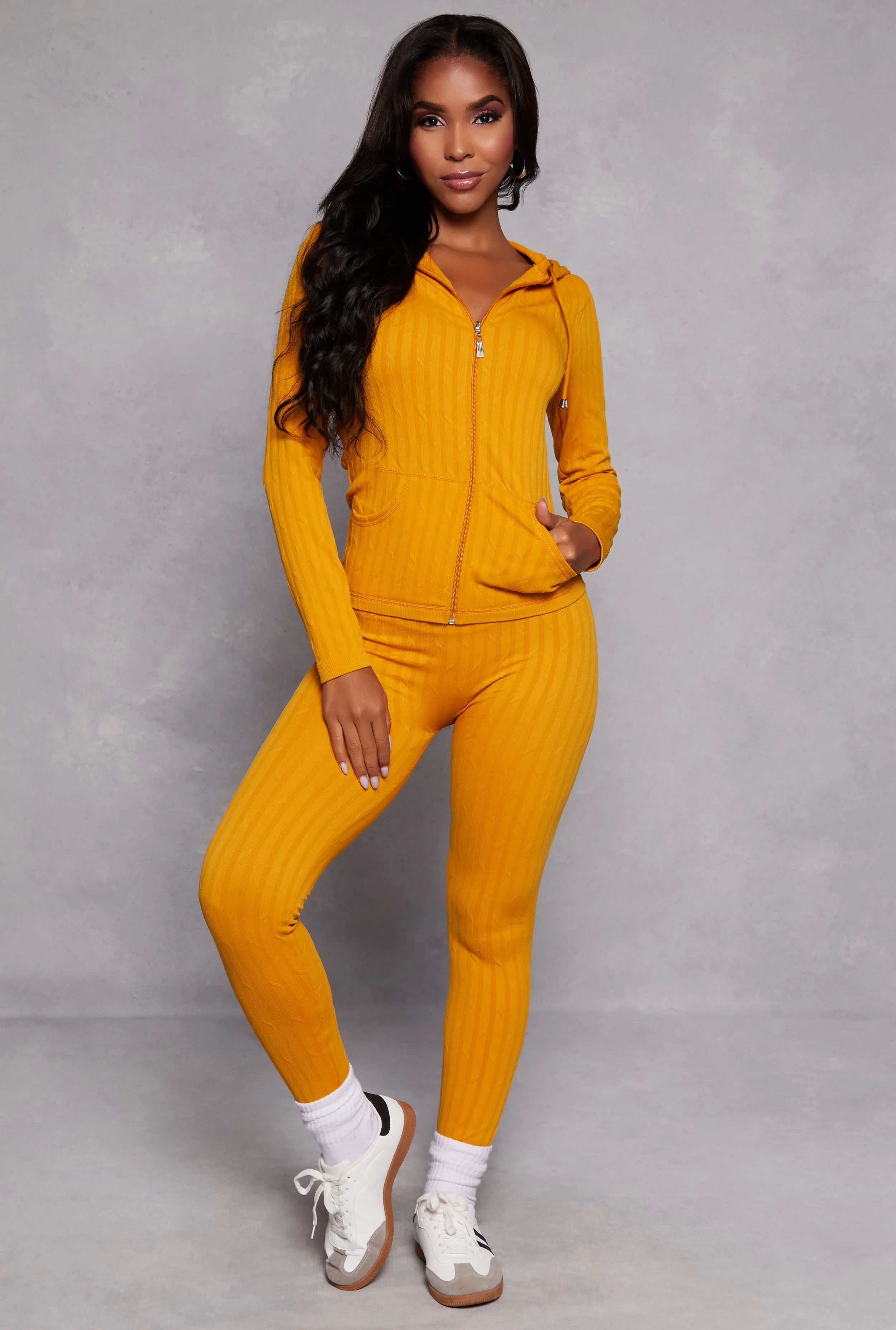 Seamless Shadow Stripe Zip Hooded Top sold by Rainbow product image thumbnail 2