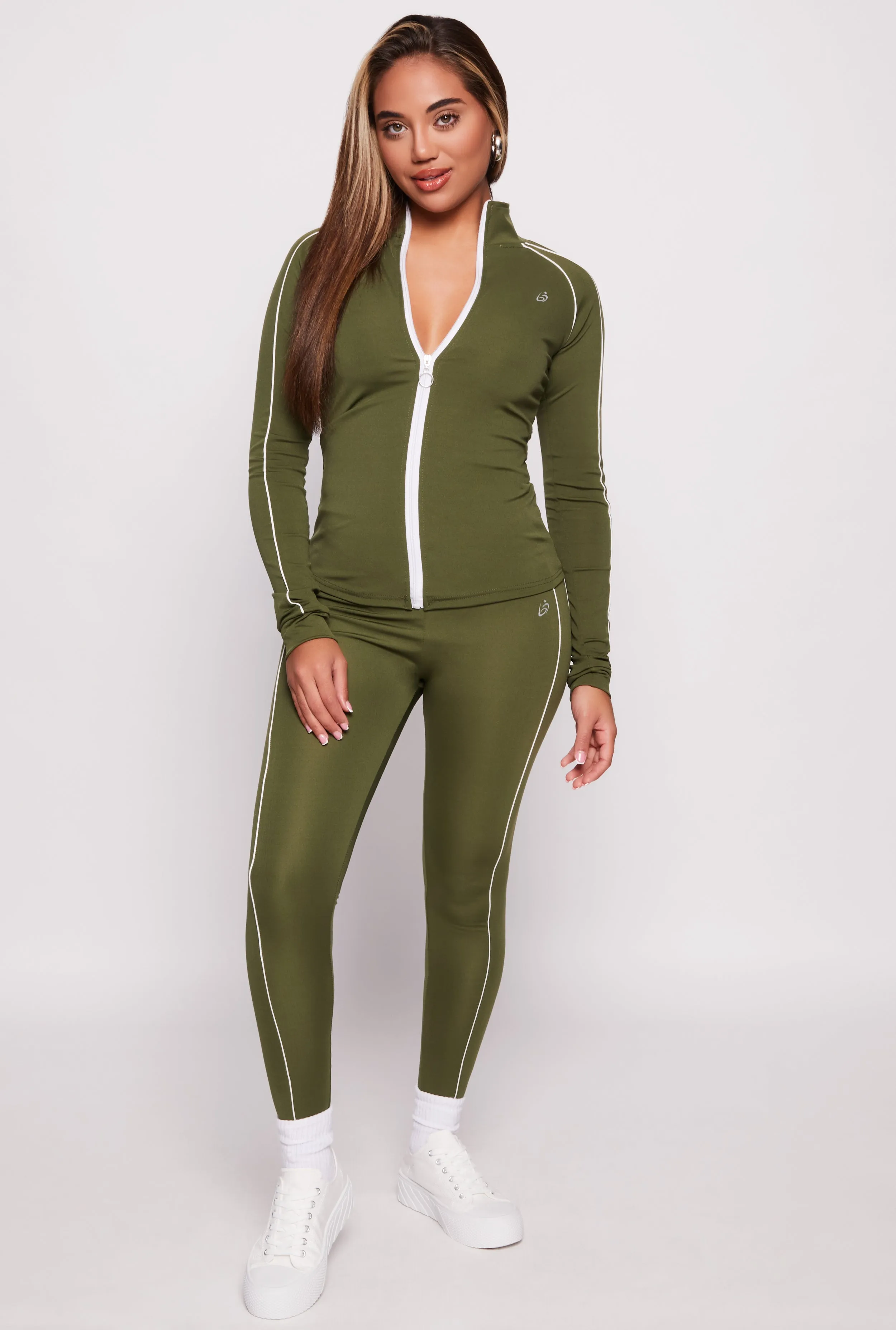 Contrast Piping Zip Front Track Jacket sold by Rainbow product image thumbnail 2