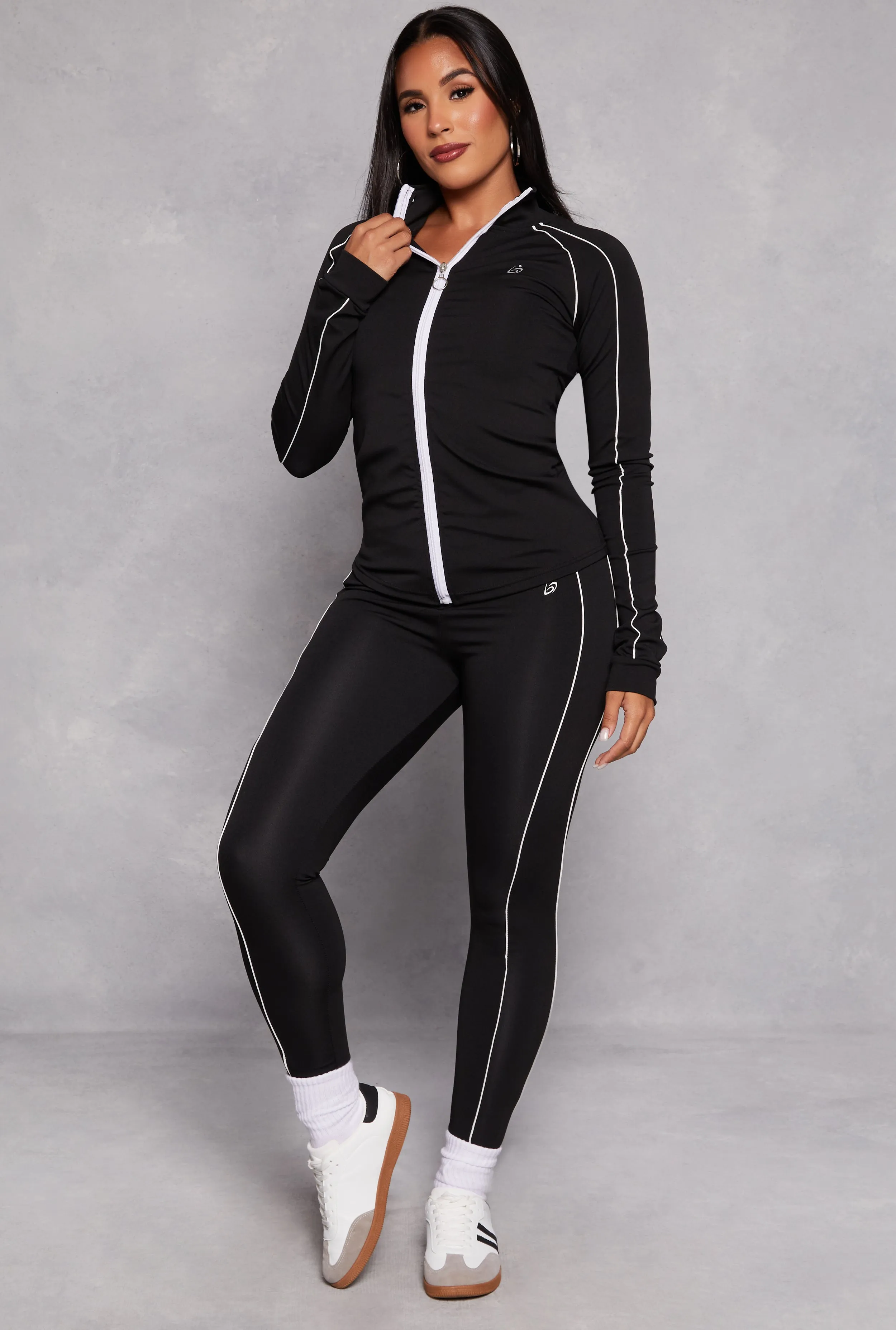 Contrast Piping Zip Front Track Jacket sold by Rainbow product image thumbnail 2