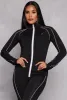Contrast Piping Zip Front Track Jacket sold by Rainbow