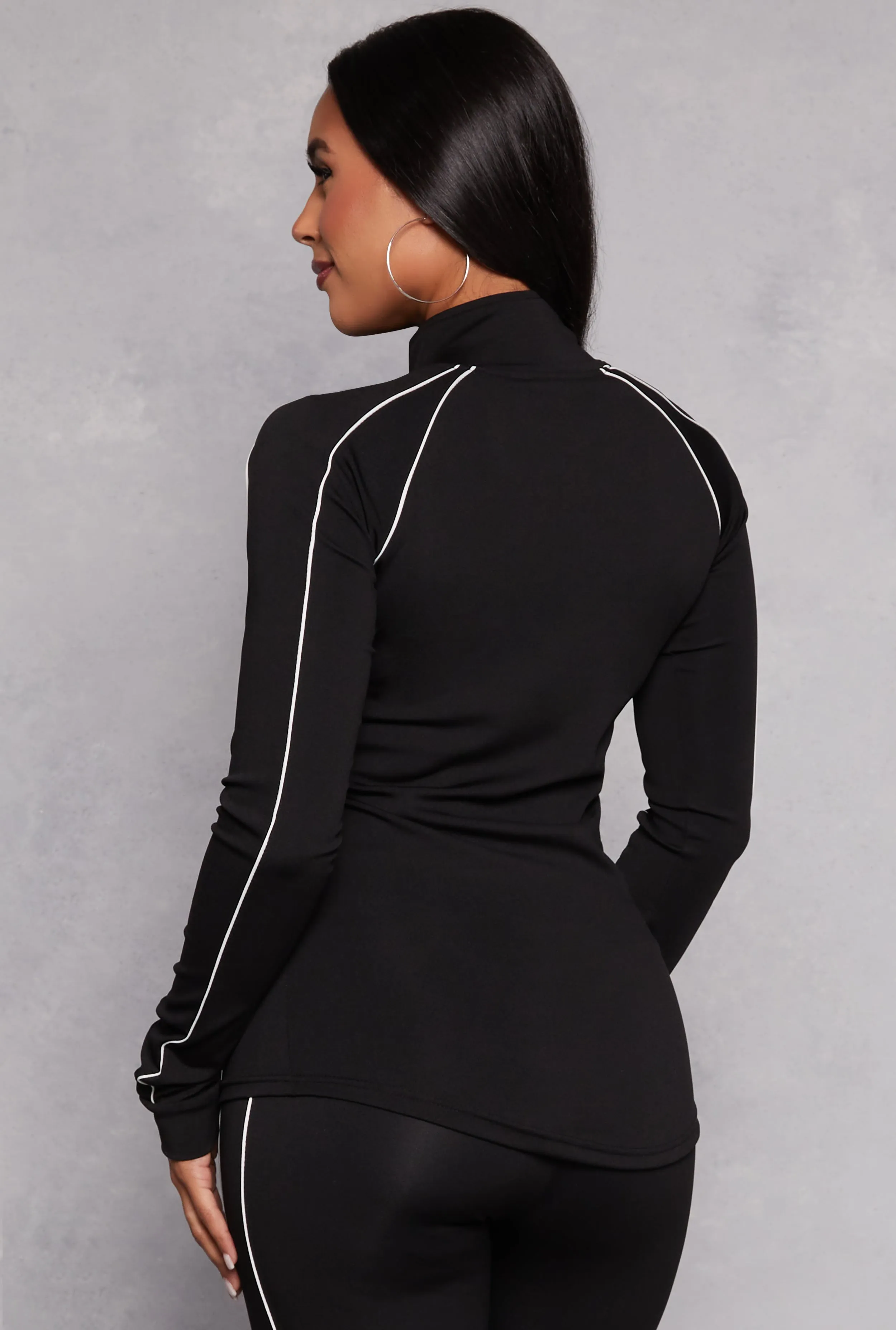 Contrast Piping Zip Front Track Jacket sold by Rainbow product image thumbnail 3