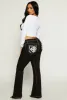 VIP Rhinestone Embroidered Pocket Flare Jeans sold by Rainbow
