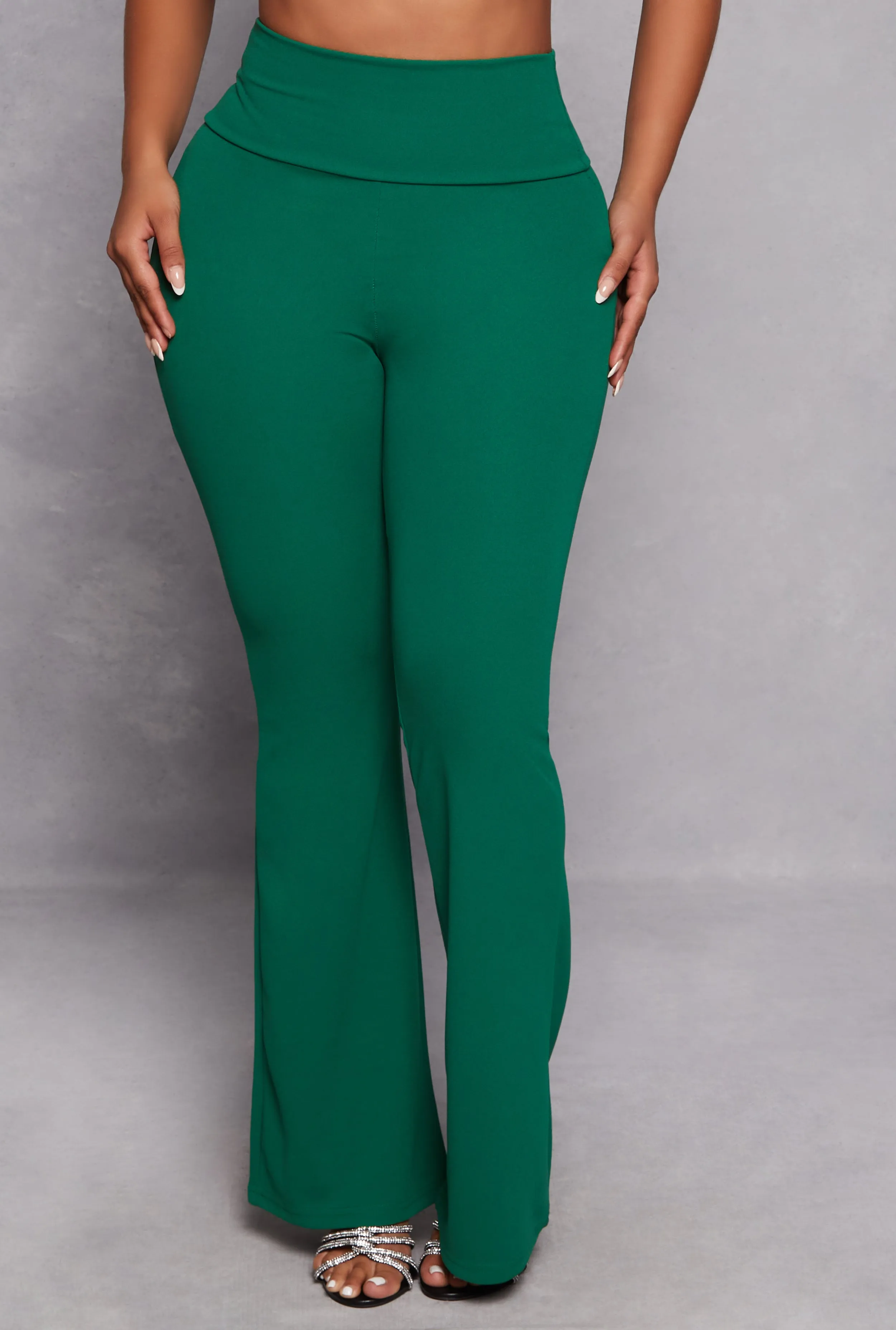 Crepe Knit High Waisted Flare Pants sold by Rainbow product image thumbnail 2