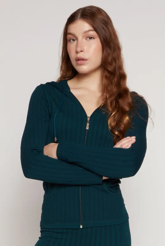 Seamless Shadow Stripe Zip Hooded Top sold by Rainbow