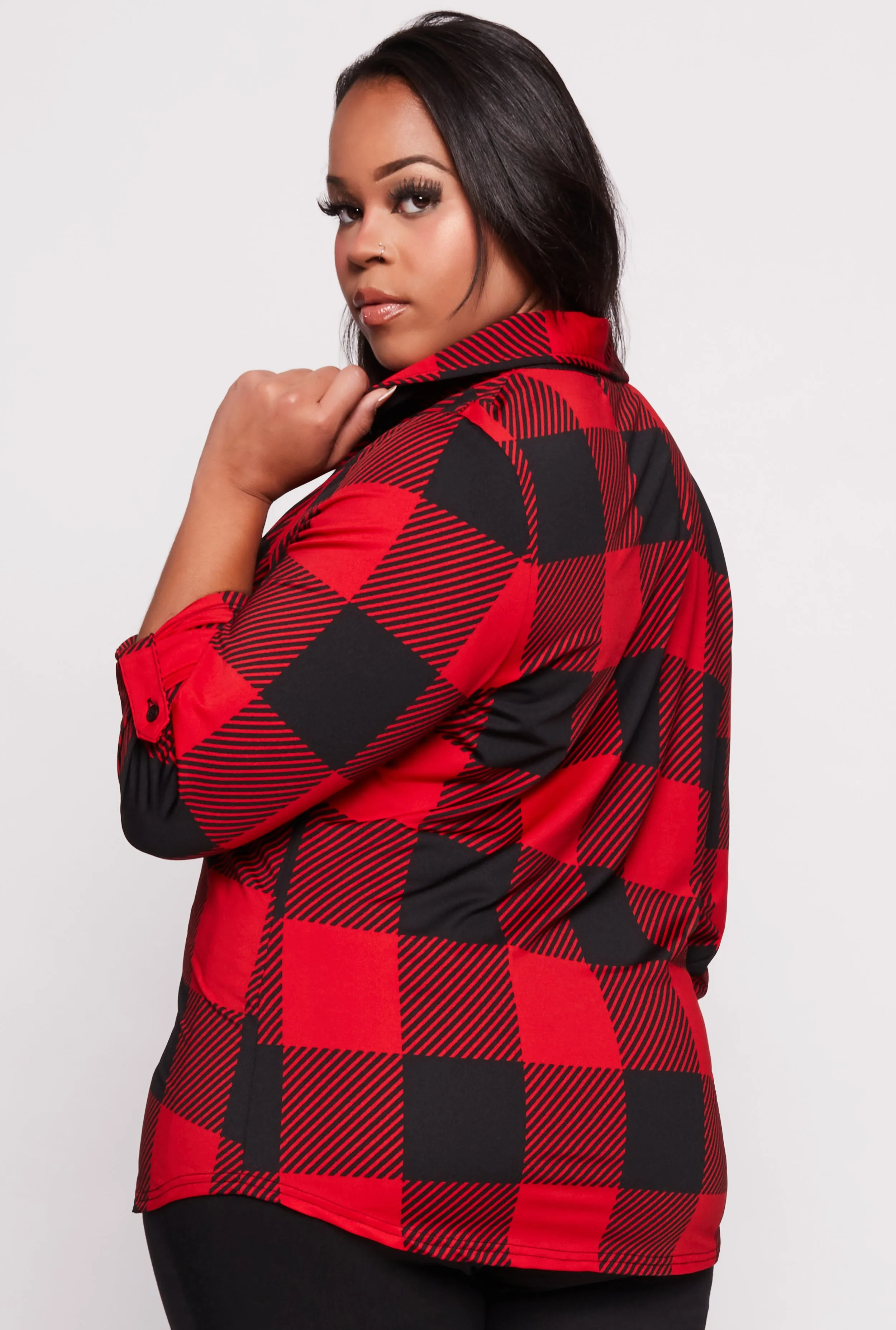 Plus Size Buffalo Plaid Shirt sold by Rainbow product image thumbnail 3