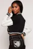 B Initial Chenille Patch Cropped Varsity Jacket sold by Rainbow