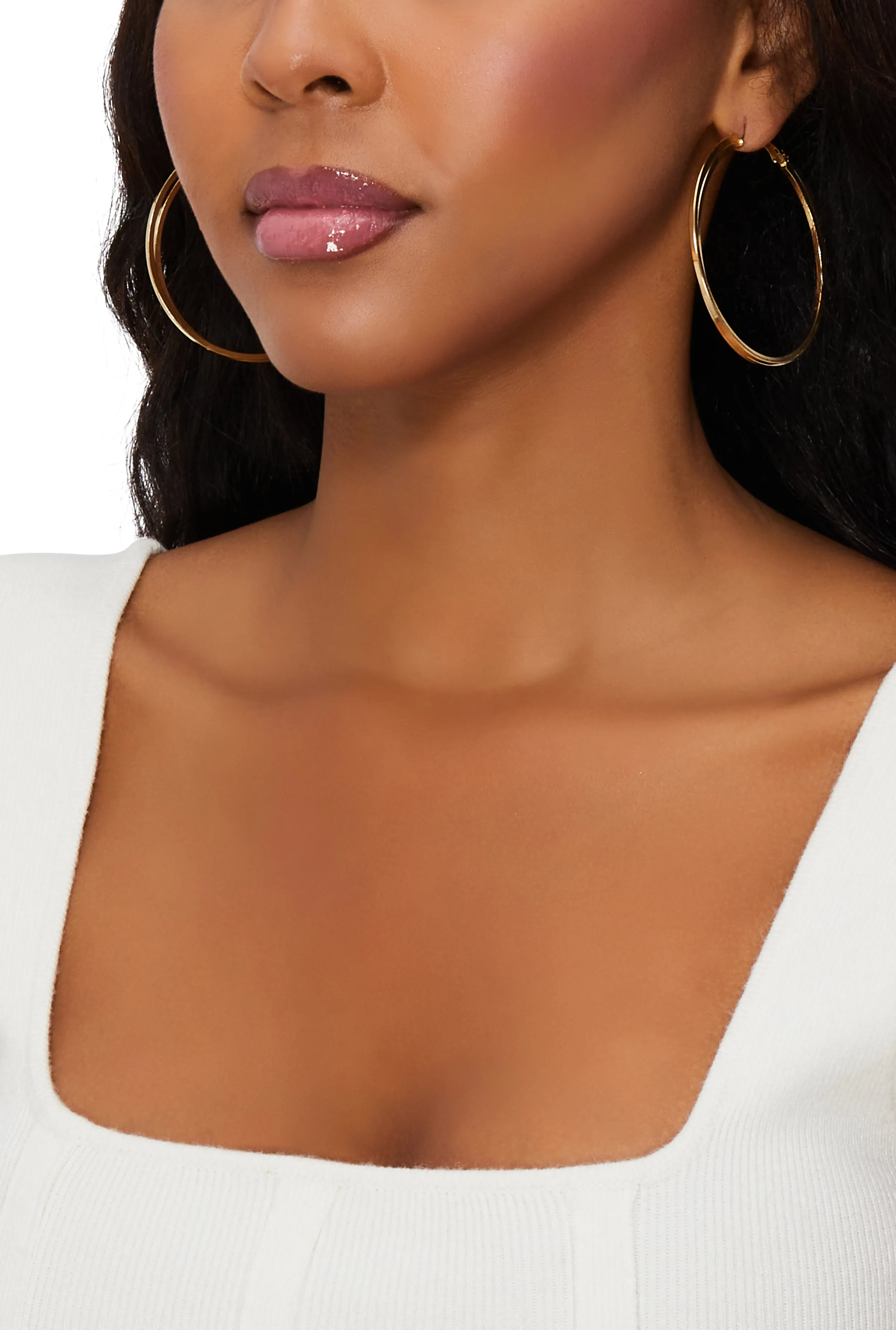 Metallic Hoop Earring Trio sold by Rainbow product image thumbnail 2