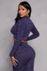 Love Print Seamless Zip Neck Crop Top sold by Rainbow