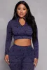 Love Print Seamless Zip Neck Crop Top sold by Rainbow