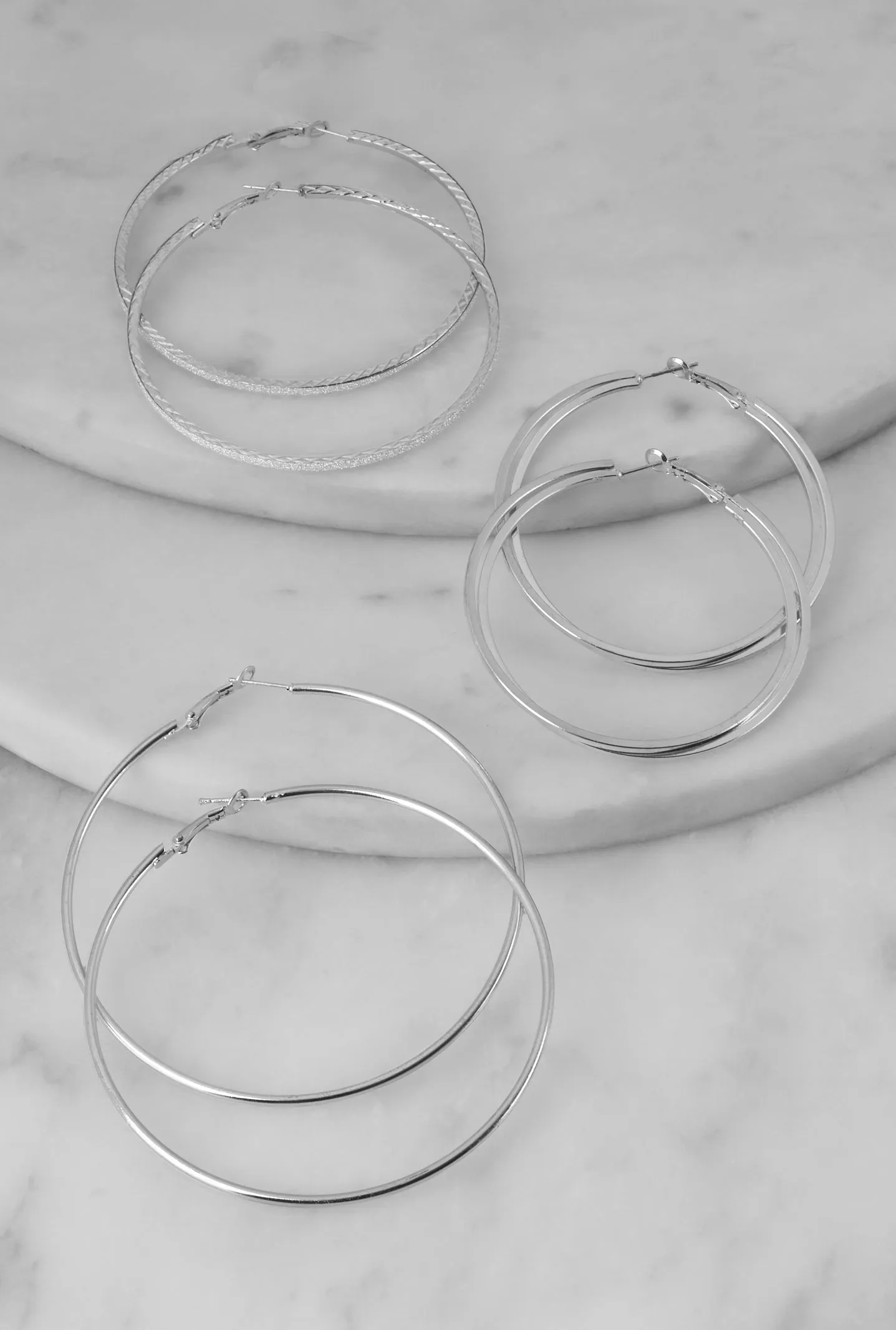 Metallic Hoop Earring Trio sold by Rainbow