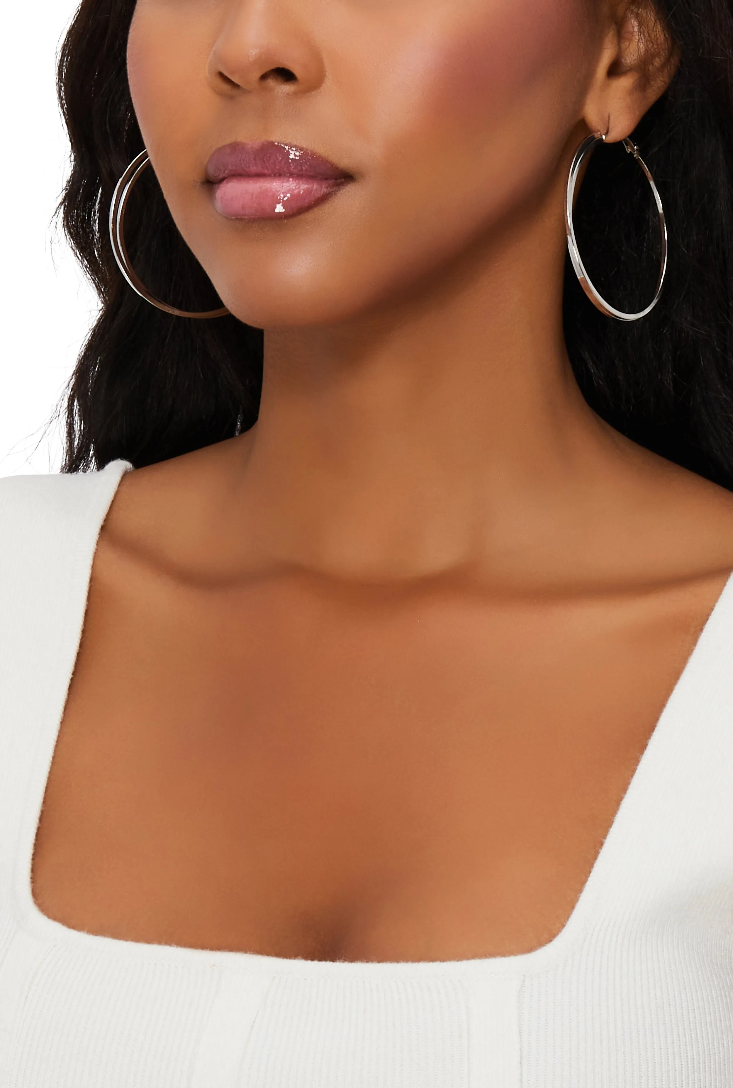 Metallic Hoop Earring Trio sold by Rainbow product image thumbnail 2