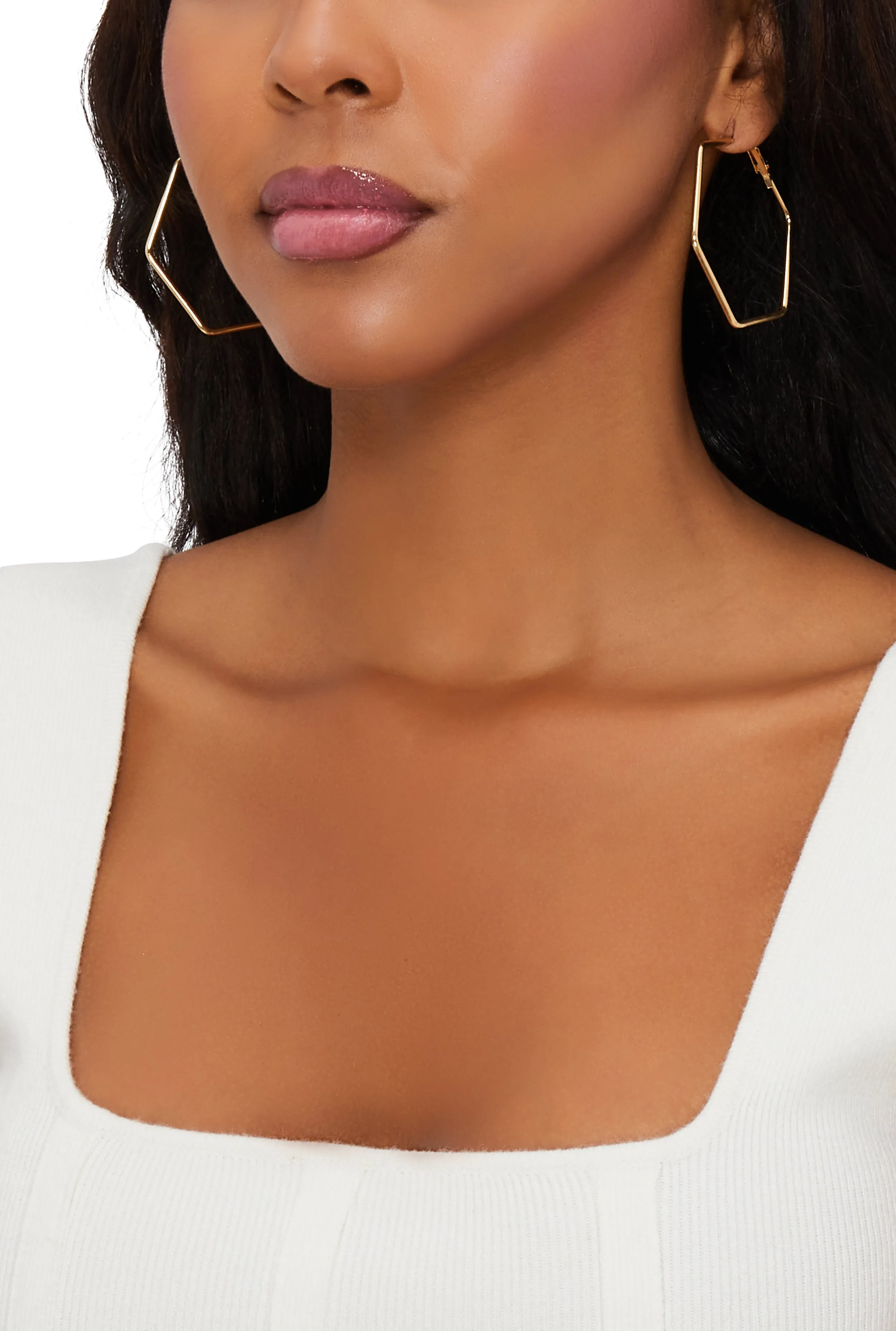 Geometric Hoop and Stud Earrings Set sold by Rainbow product image thumbnail 2