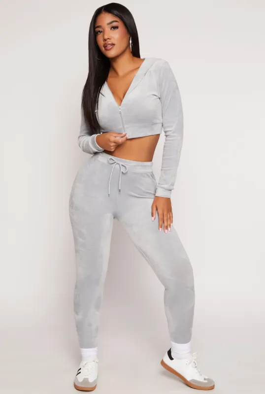 Velour Drawstring High Waisted Leggings sold by Rainbow