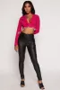 Rhinestone Fringe Trim Cropped Blazer sold by Rainbow