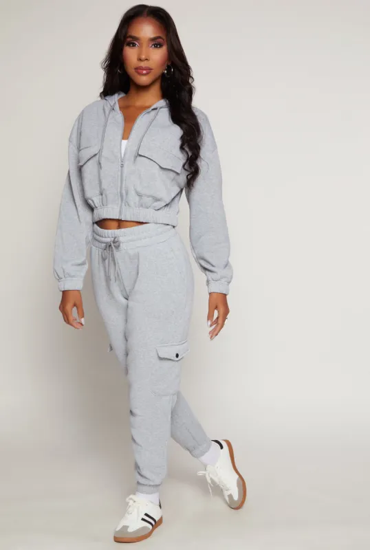 Fleece High Waisted Cargo Sweatpants sold by Rainbow