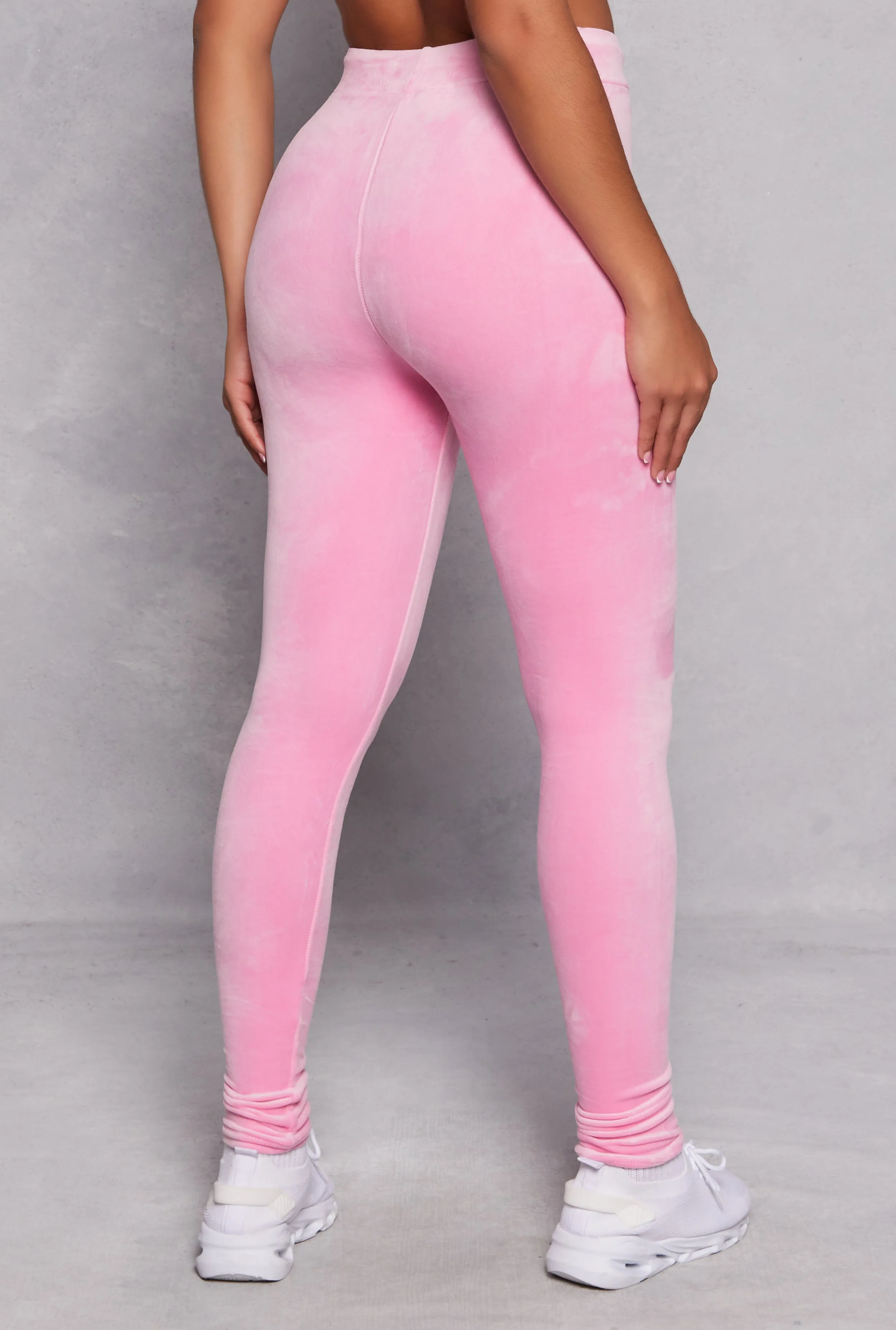 Velour Drawstring High Waisted Leggings sold by Rainbow product image thumbnail 3