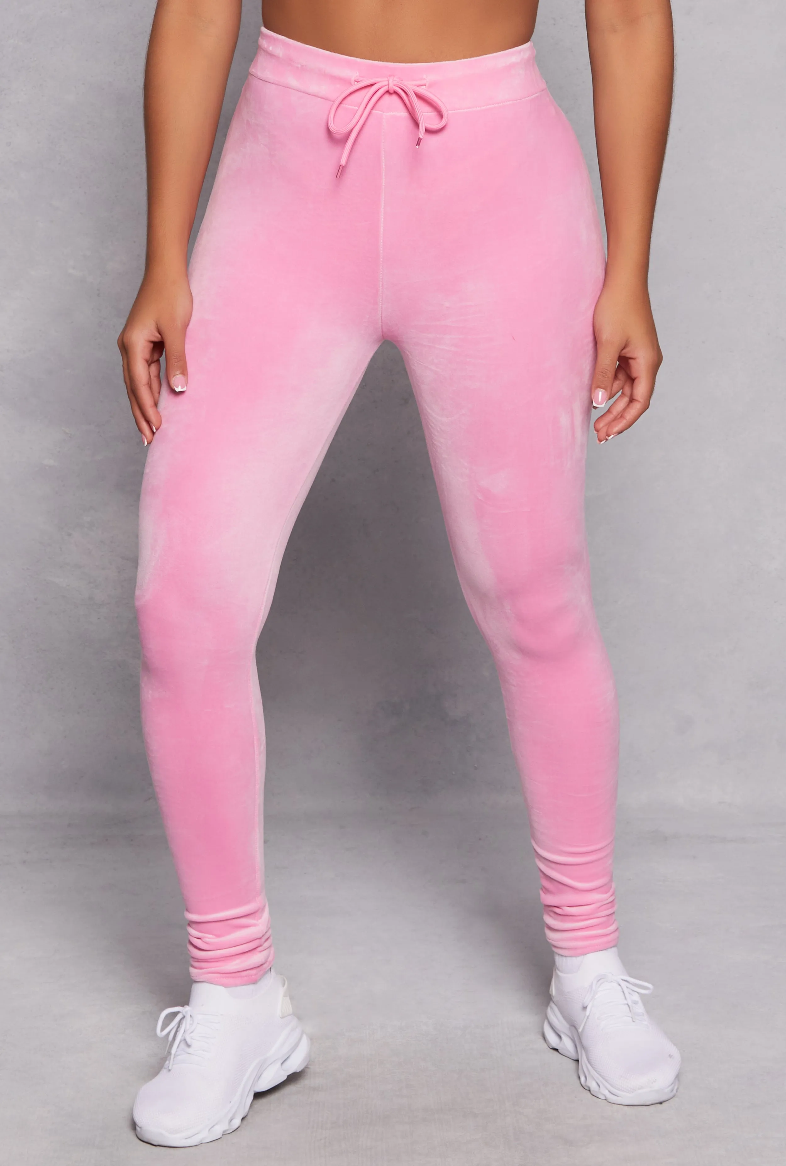 Velour Drawstring High Waisted Leggings sold by Rainbow product image thumbnail 2