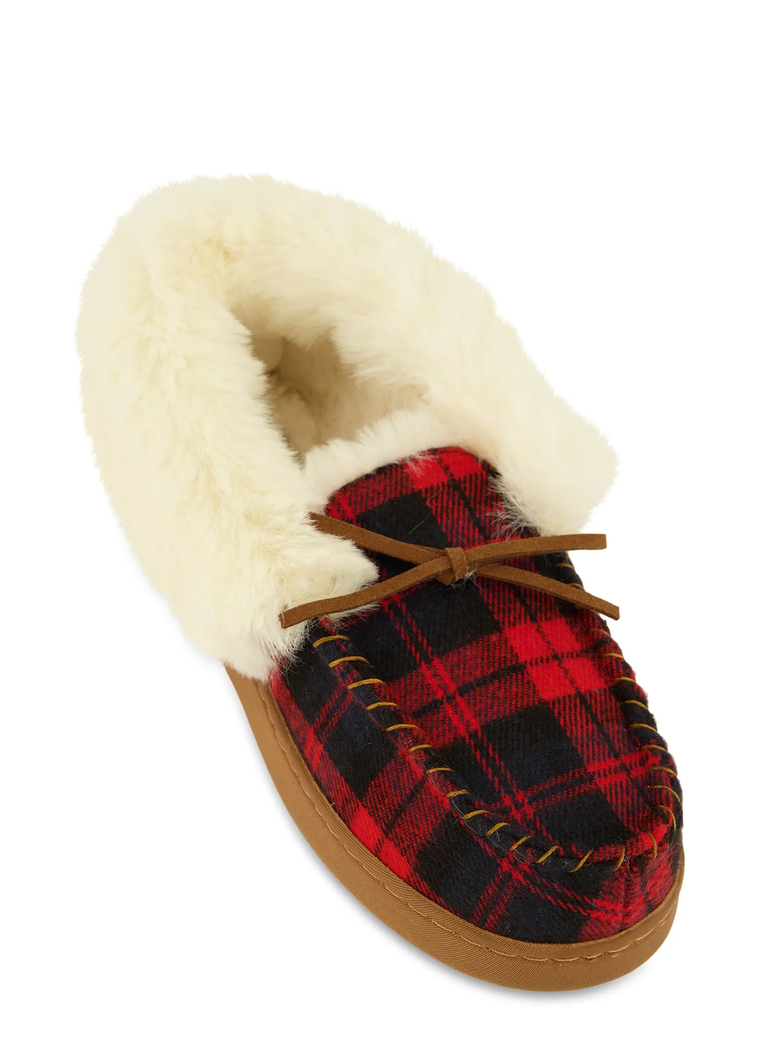 Faux Fur Lined Moccasin Slippers sold by Rainbow